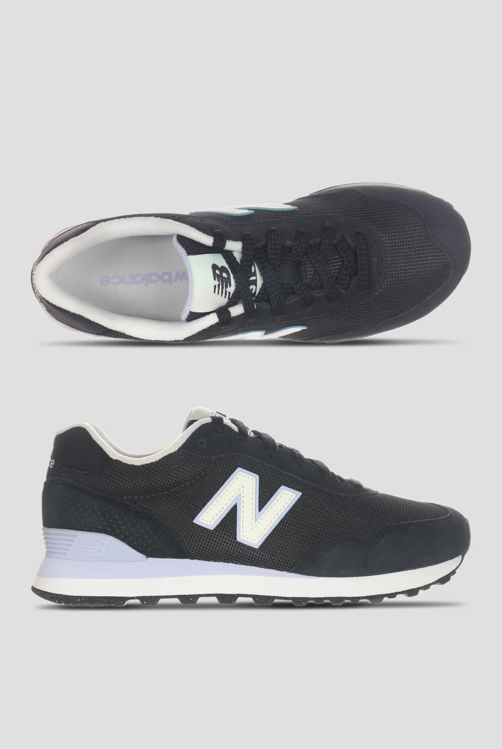 New Balance Women's 515 Black / Darker Sea Salt Athletic Lace Up Shoes