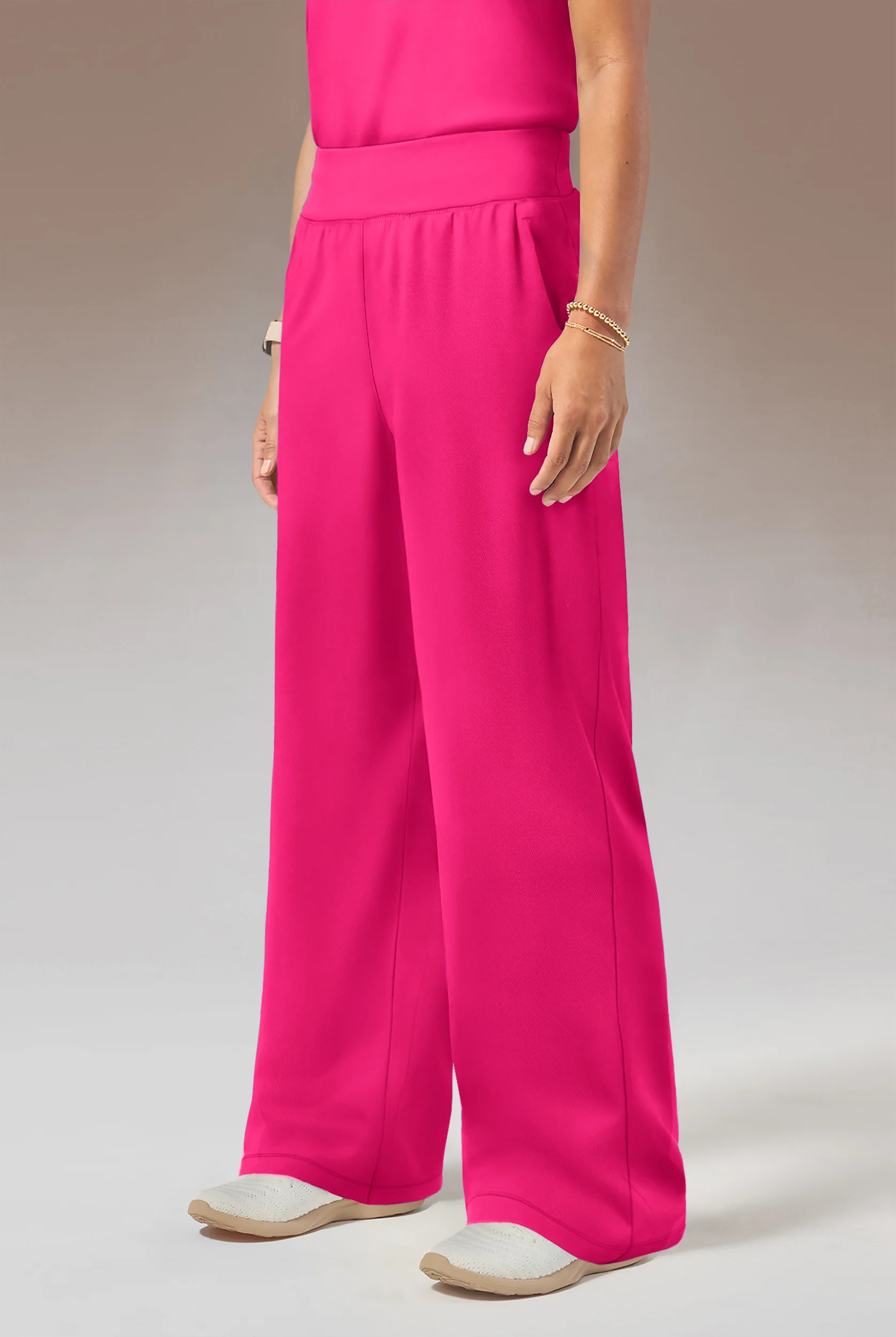 Hypothesis Y-Band Women's 6-Pocket Yoga-Style Knit Waist Wide Leg Scrub Pant