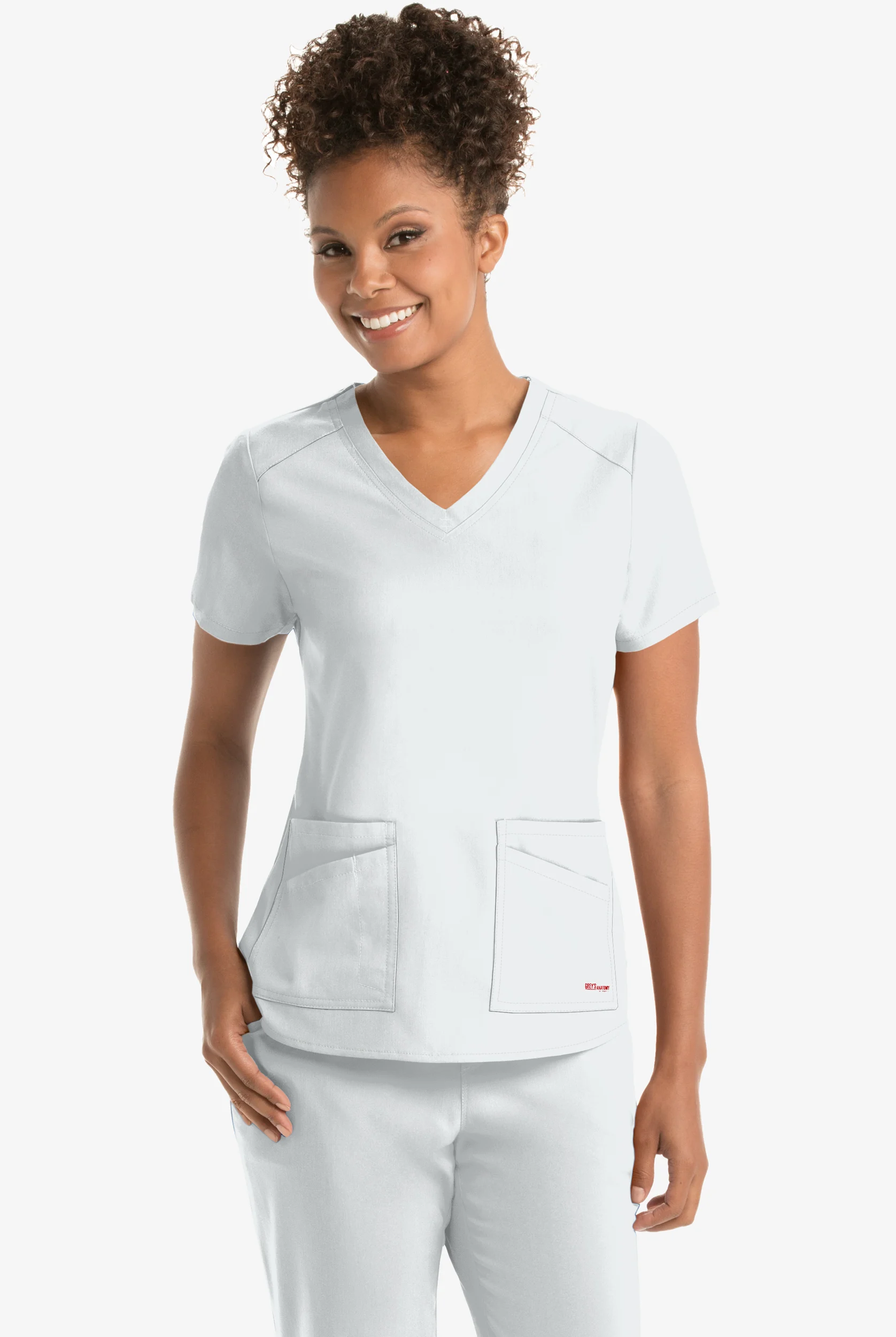 Grey's Anatomy by Barco Spandex STRETCH Emma Women's 4-Pocket V-Neck Scrub Top