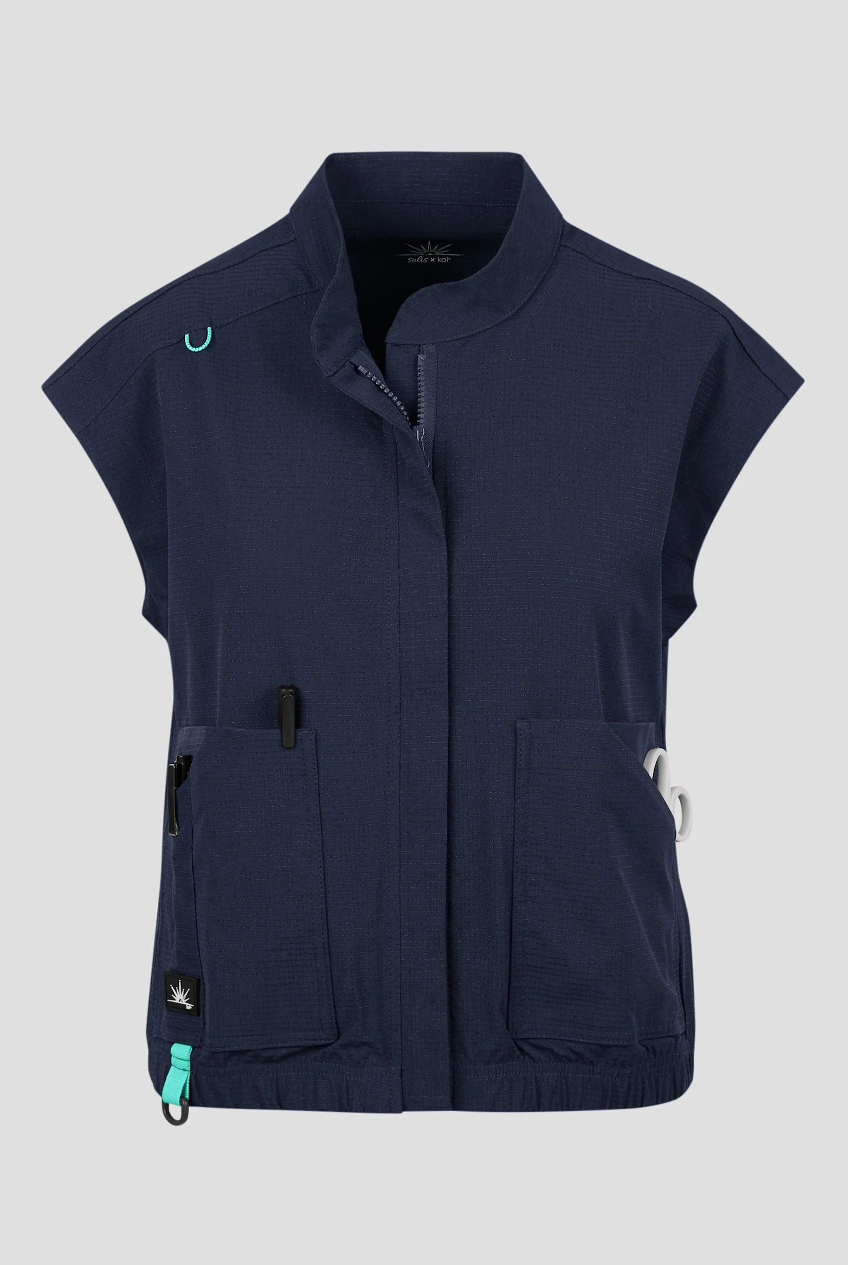 koi Solis Eloise Women's 4-Pocket STRETCH Zip Front Scrub Vest