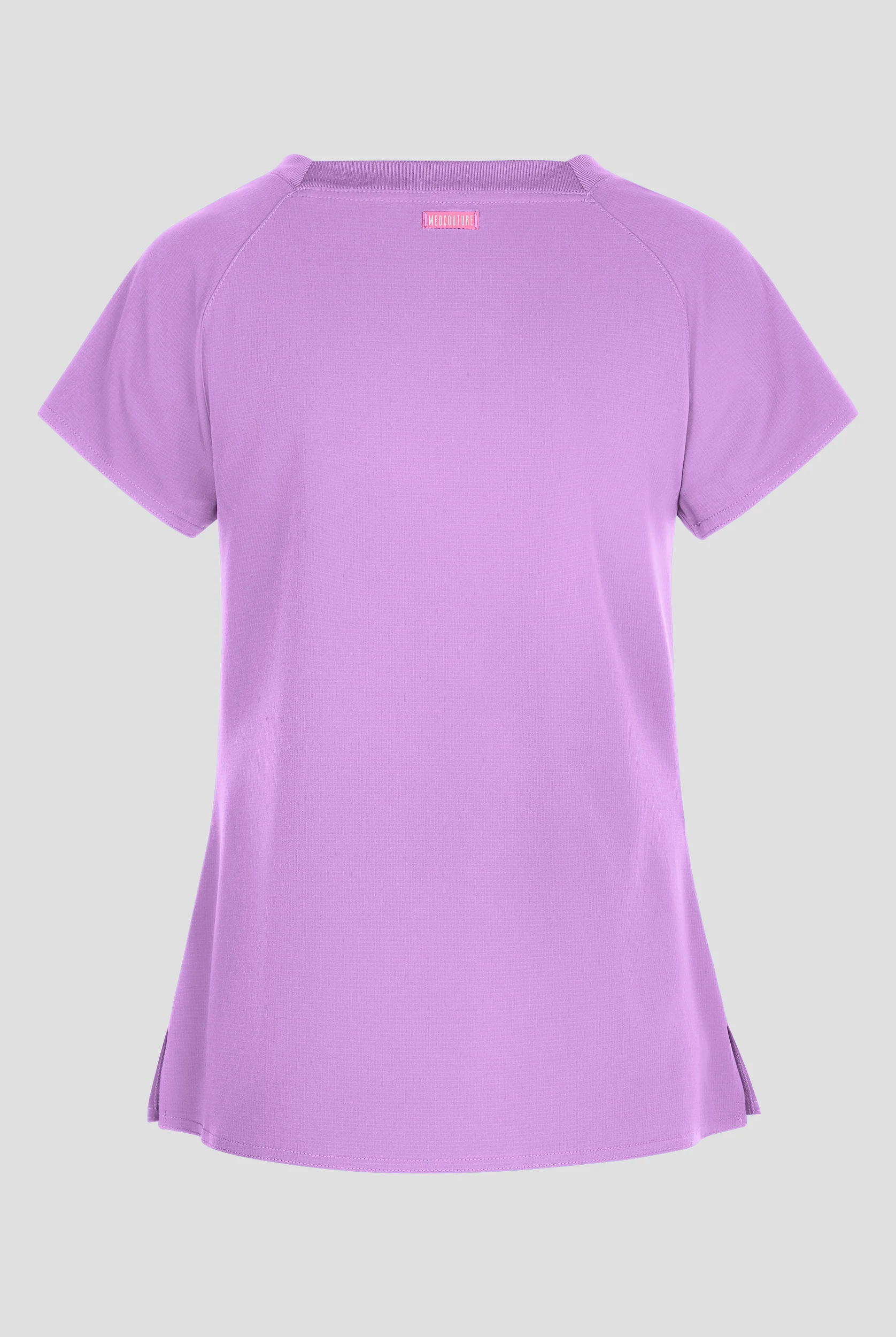 Med Couture Amp Women's 3-Pocket STRETCH Raglan Sleeve Square Neck Scrub Top