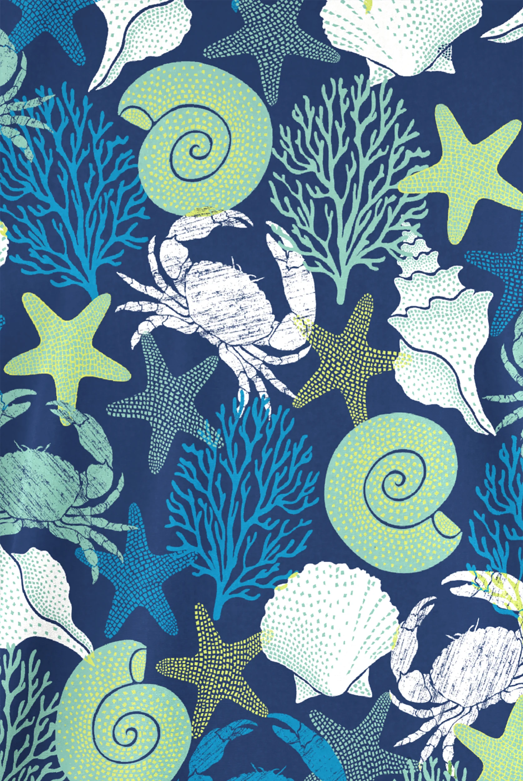 Butter-Soft Originals Beach Day Royal Women's 2-Pocket V-Neck Print Scrub Top