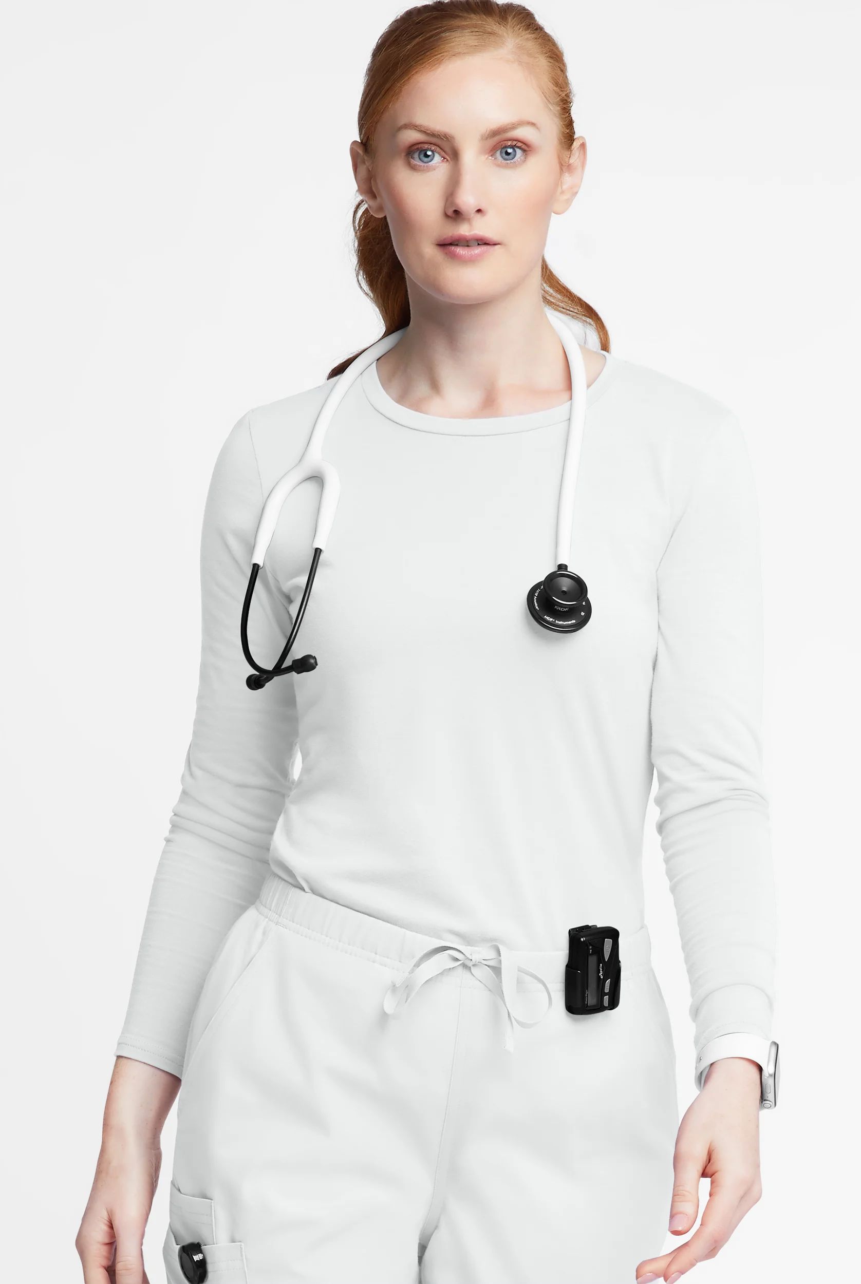 Butter-Soft Originals Women's STRETCH Cotton-Rich Long Sleeve Crew Neck Knit Underscrub