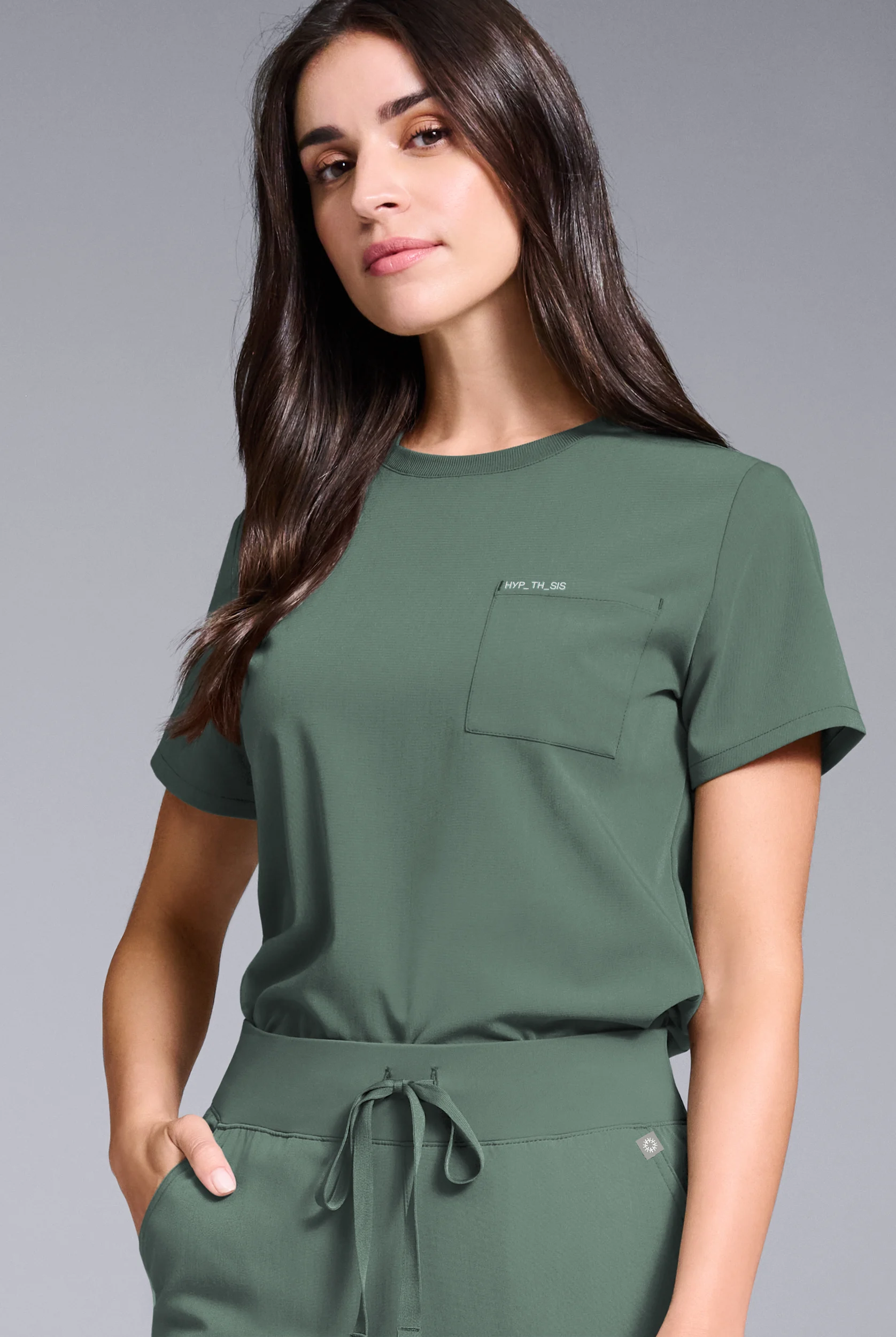 Hypothesis Women's Base Crew-Neck Tuck-In Scrub Top