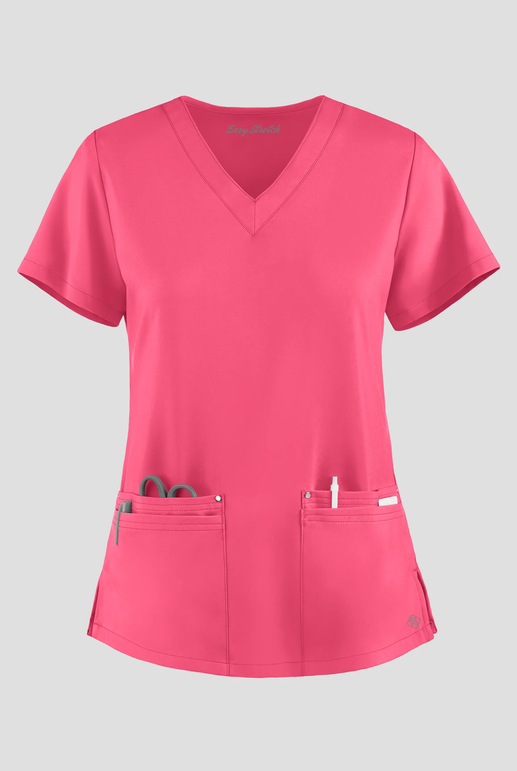 Easy STRETCH Lina Mitered Women's 4-Pocket V-Neck Scrub Top