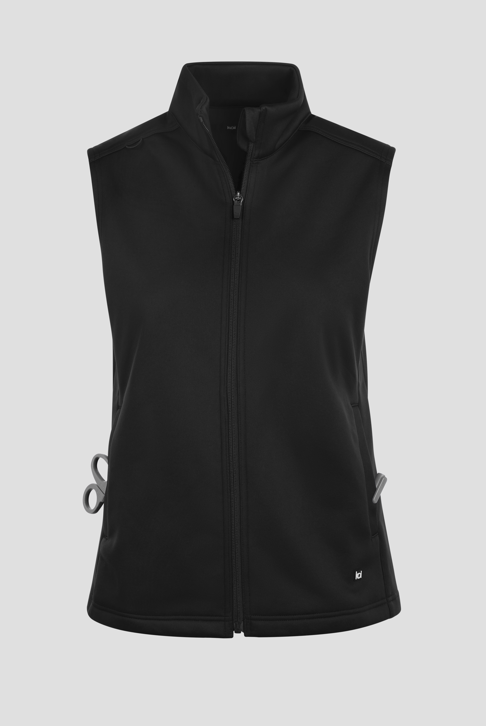 koi Essentials Alia Women's 3-Pocket Zip Front Scrub Vest