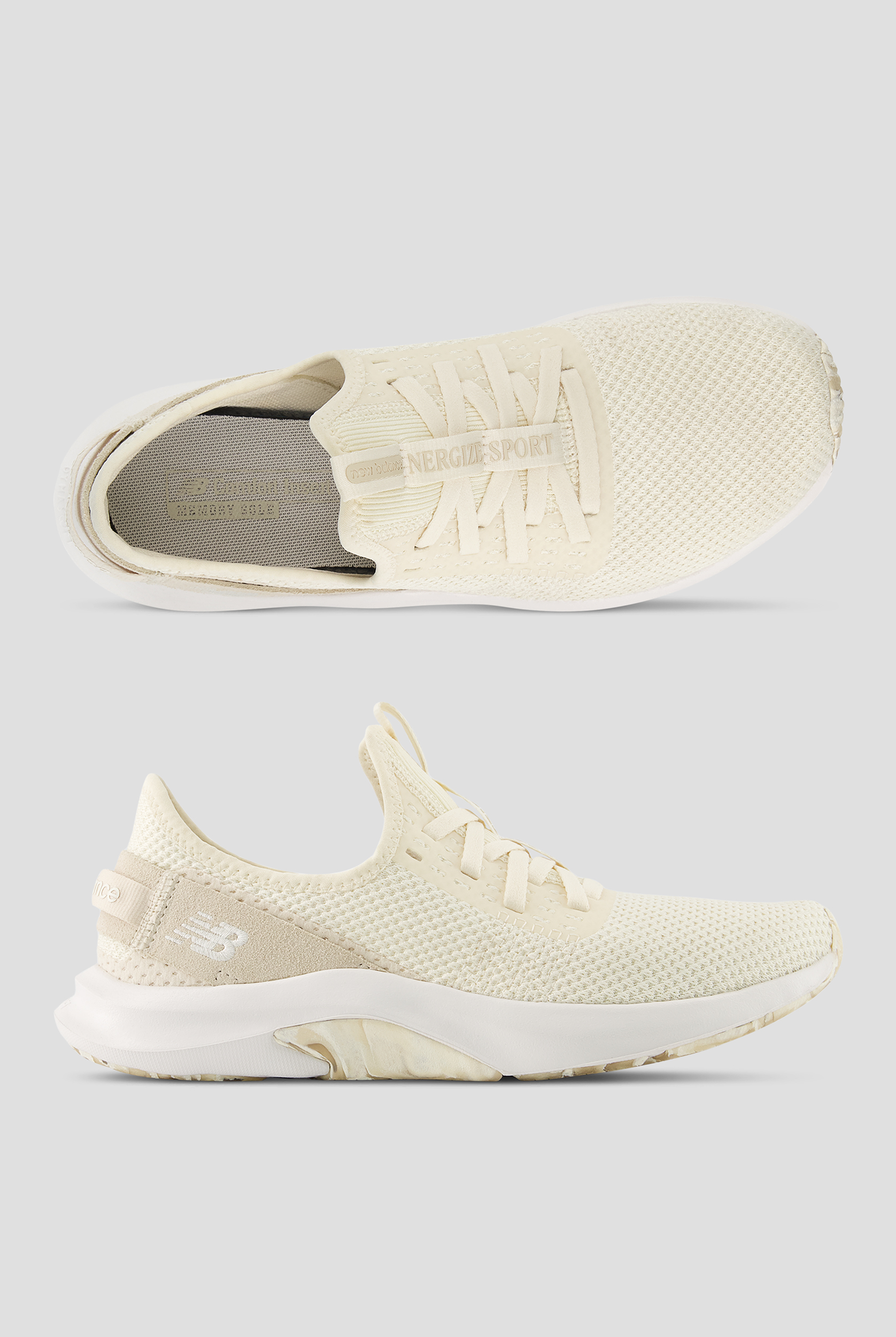 Zapatillas deportivas New Balance NRGS Permafrost/Bisque con cordones para mujer