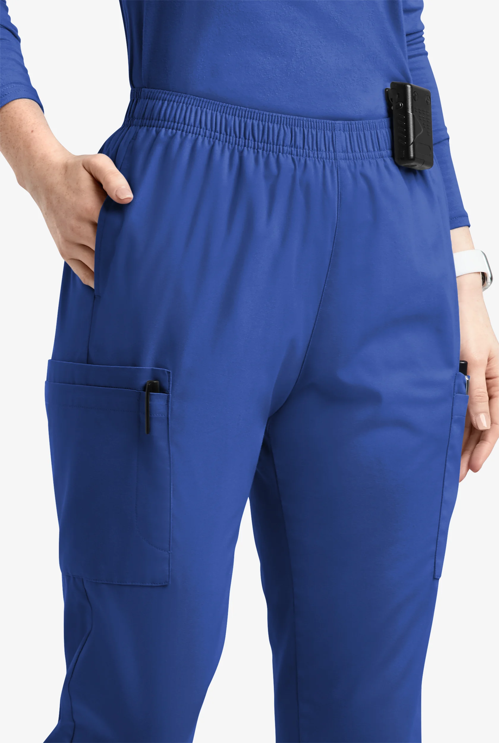 Butter-Soft Originals Women's 7-Pocket Tapered Jogger Cargo Scrub Pants
