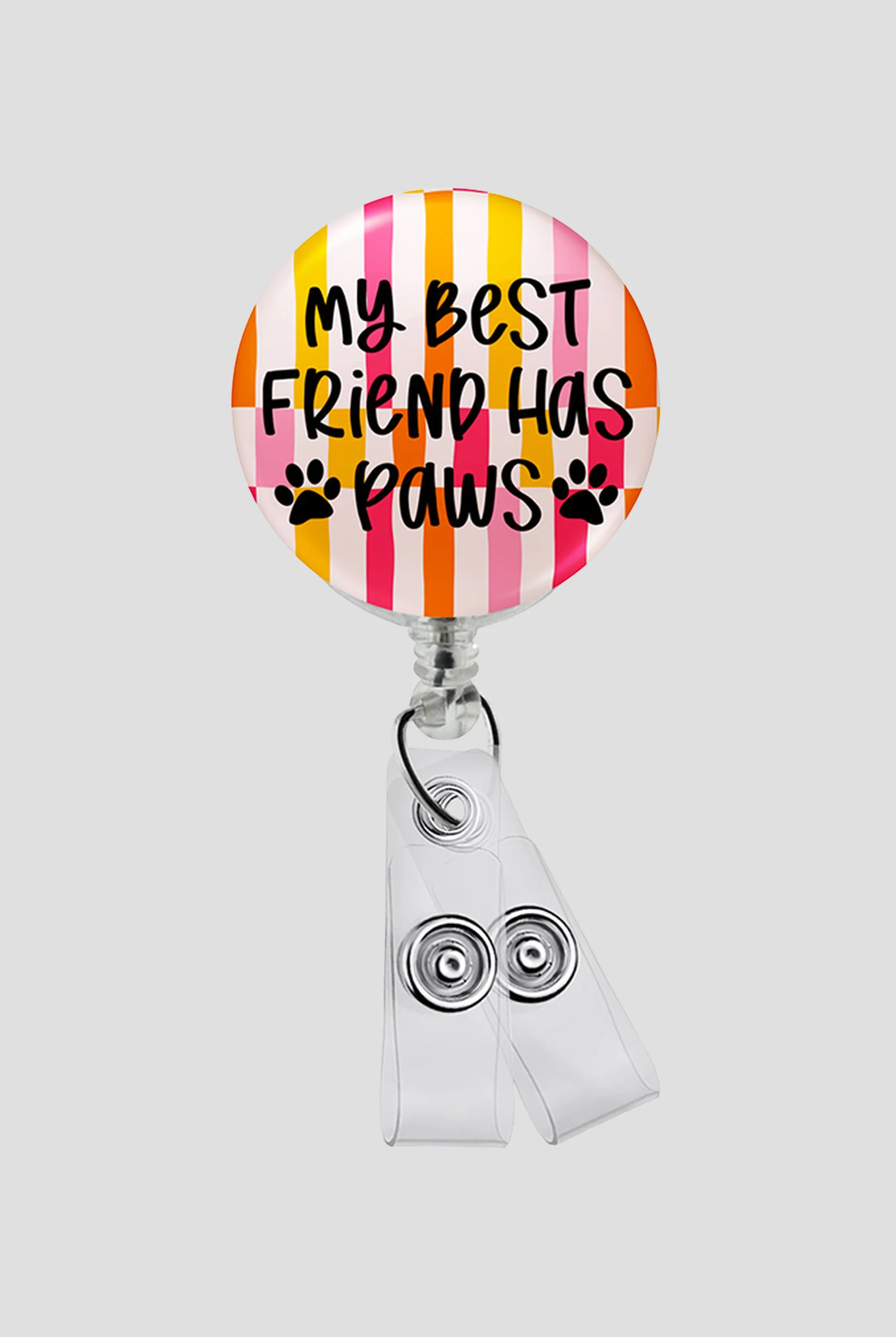 Outside the Box Graphix My Best Friend Has Paws ID Badge Holder