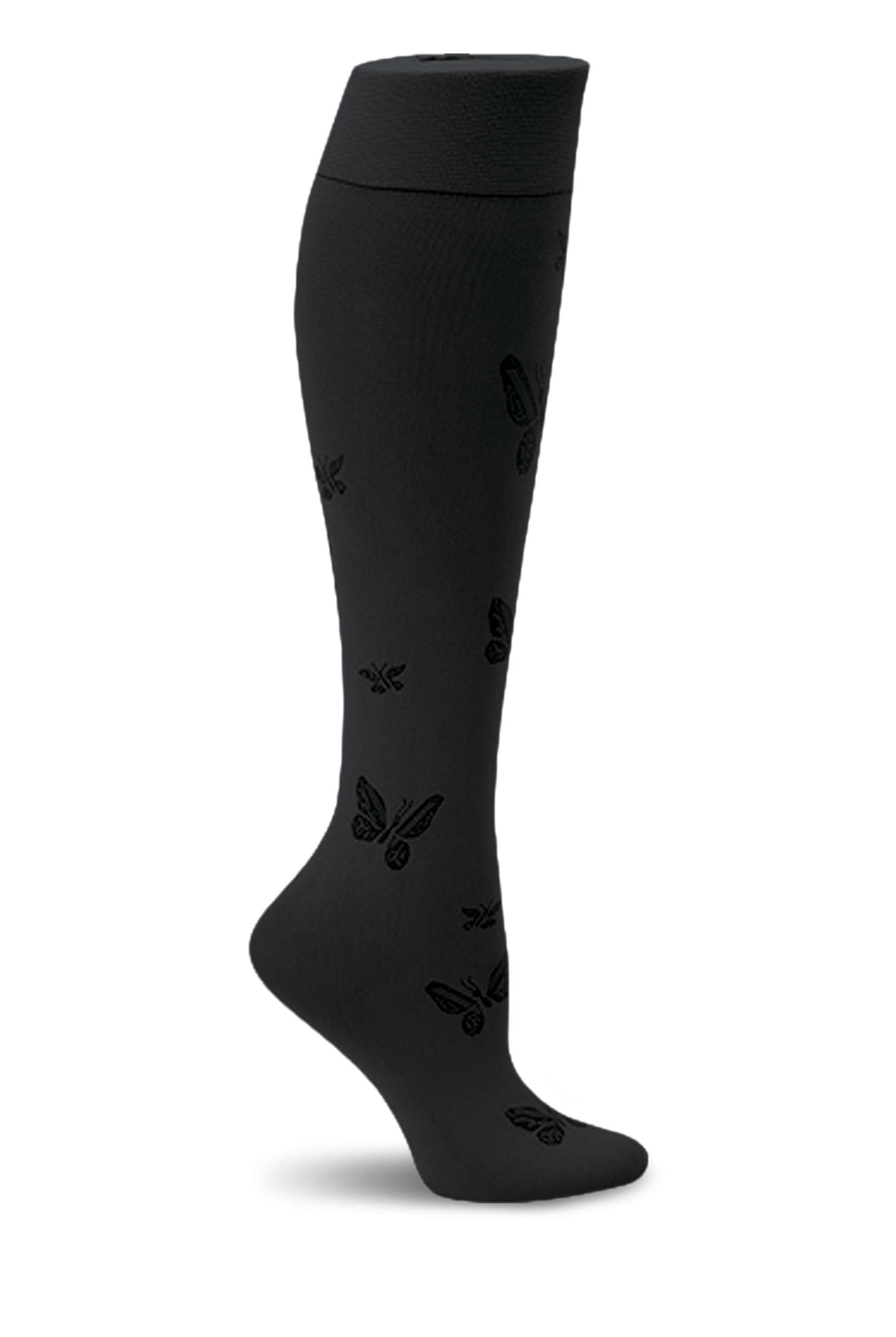 Nurse Mates Butterfly Women's 11mmHg Light Compression Socks