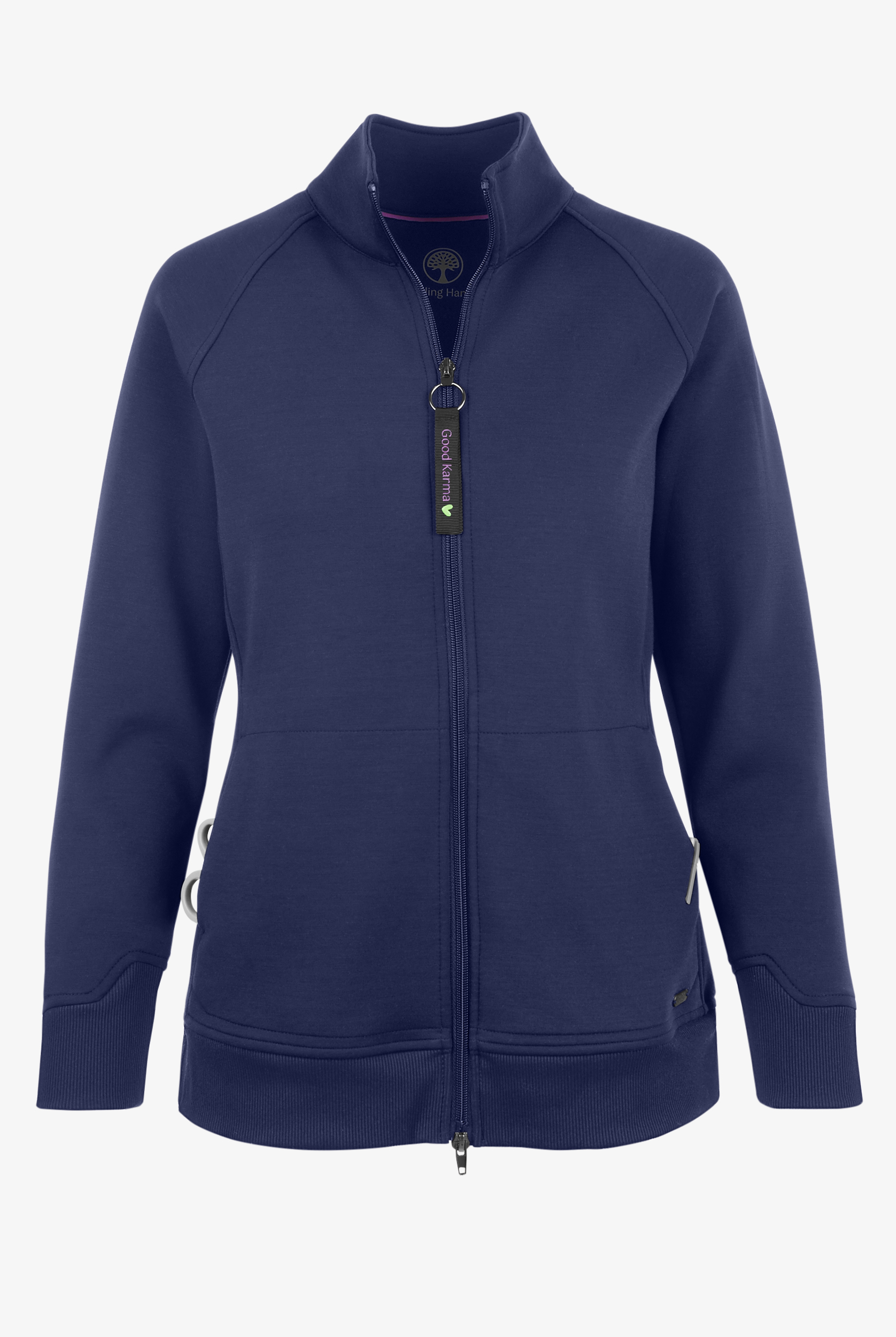 Healing Hands Purple Label Karma Women's 5-Pocket STRETCH Zip Front Scrub Jacket