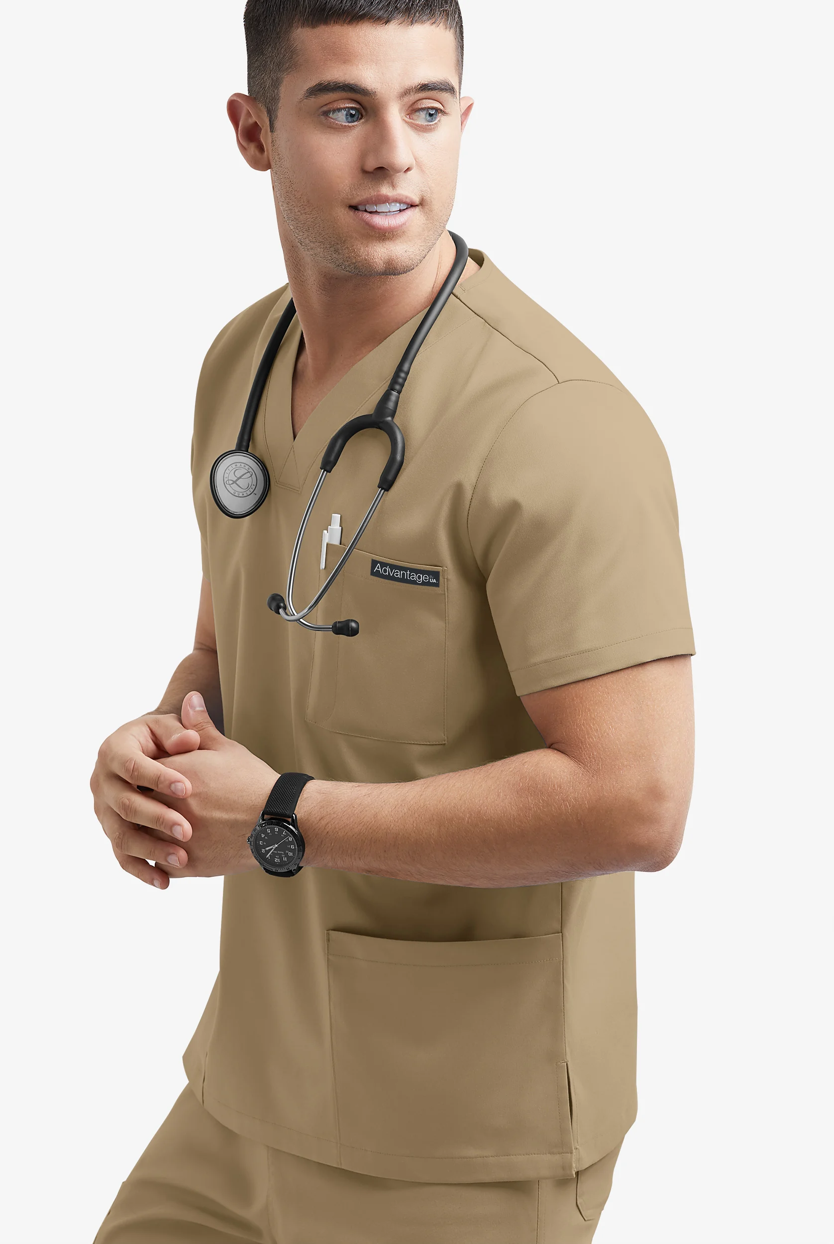 Advantage STRETCH Men's 6-Pocket V-Neck Scrub Top