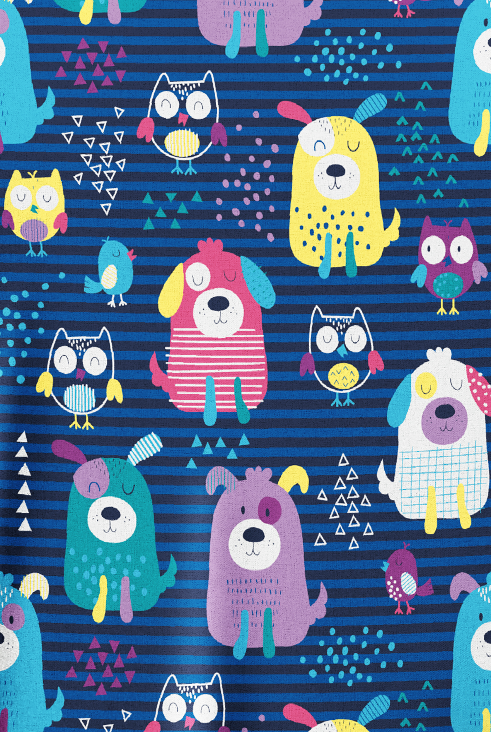 Blusa médica estampada Strictly Scrubs STRETCH Yard Friends Navy con cuello en V y 2 bolsillos para mujer