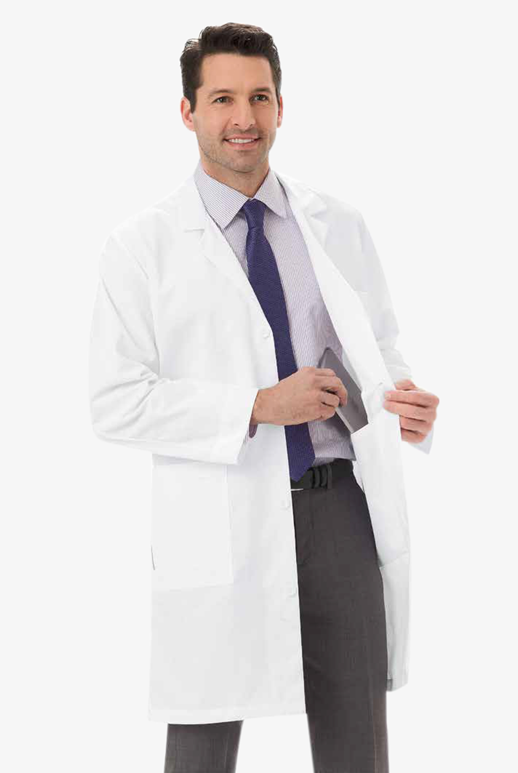 White Swan Meta Men's 38" 6-Pocket Lab Coat