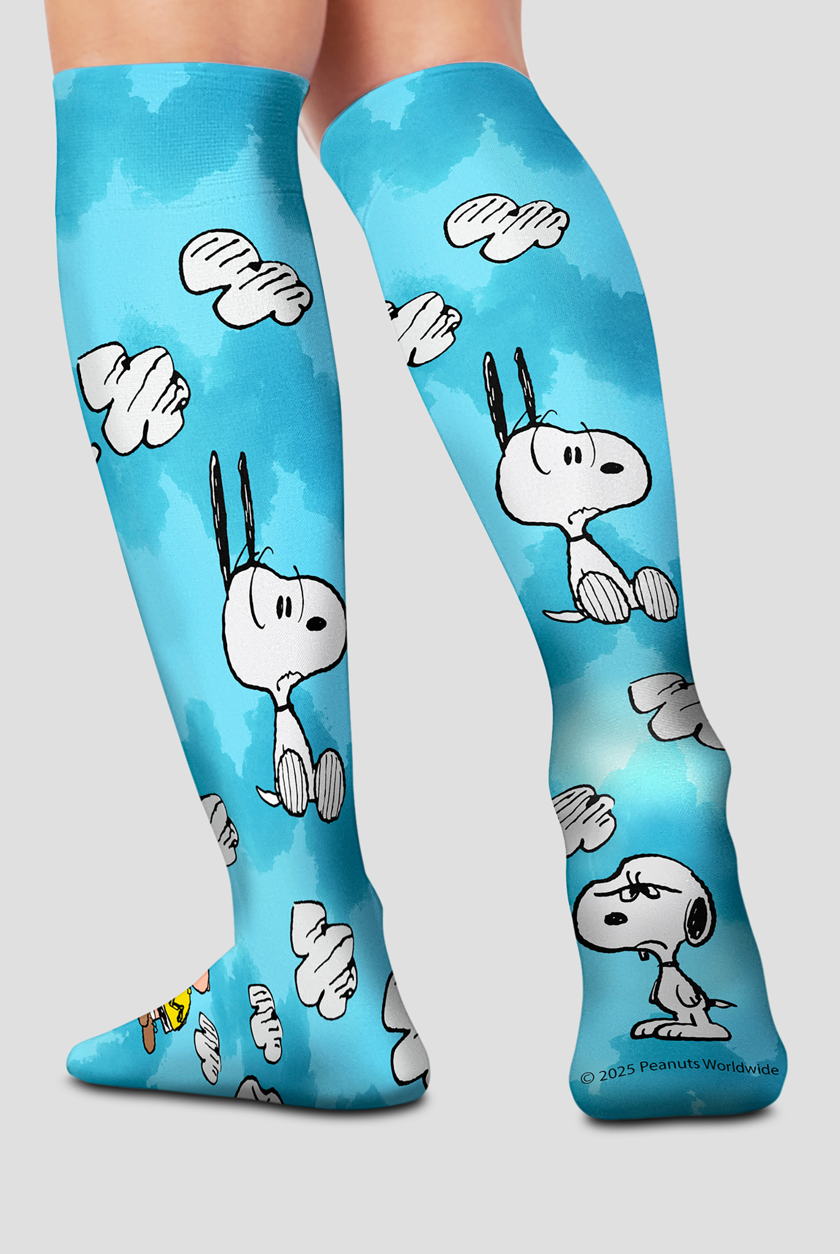 Tooniforms Peanuts Charlie Stripes Women's 8-15 mmHg Light Compression Socks