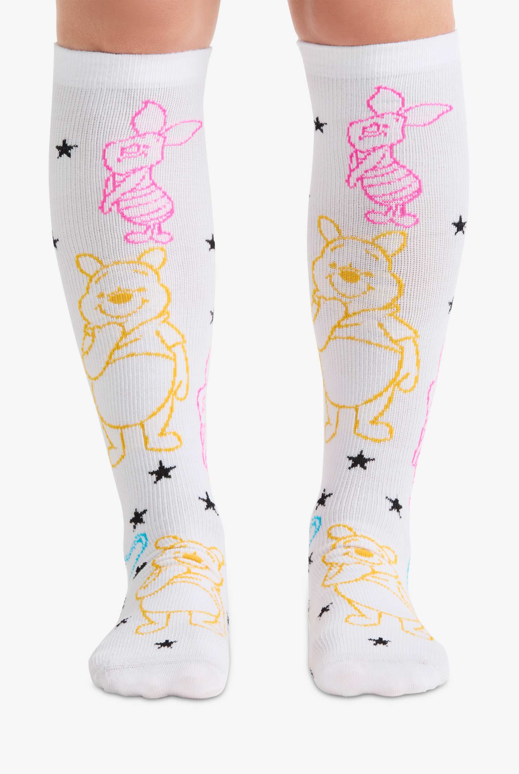 Tooniforms Womens Hundred Acre Friends 10-15 mmHg Light Compression Socks