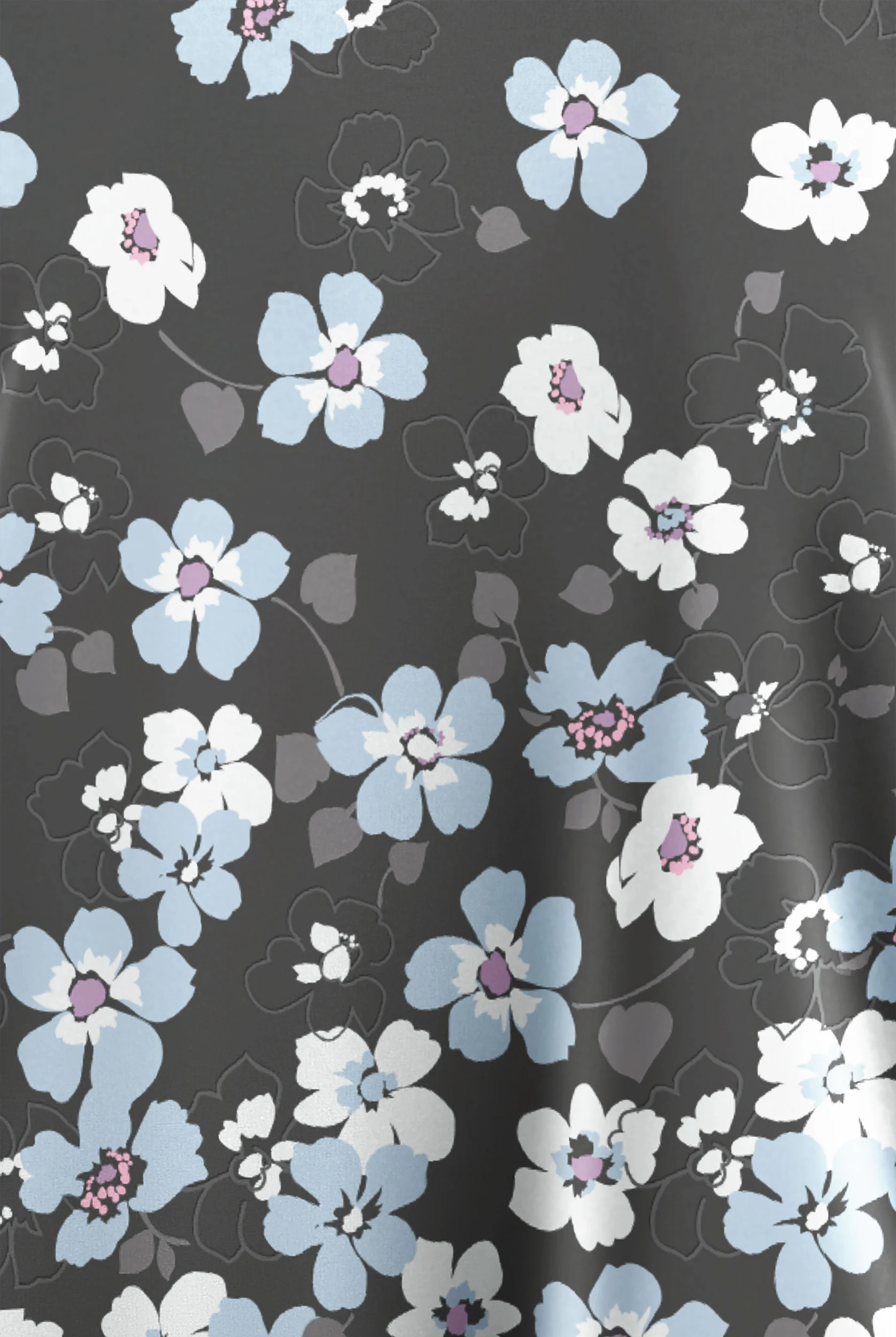 Butter-Soft Originals Boho Floral Pewter Women's 2-Pocket Scallop Neck Print Scrub Top