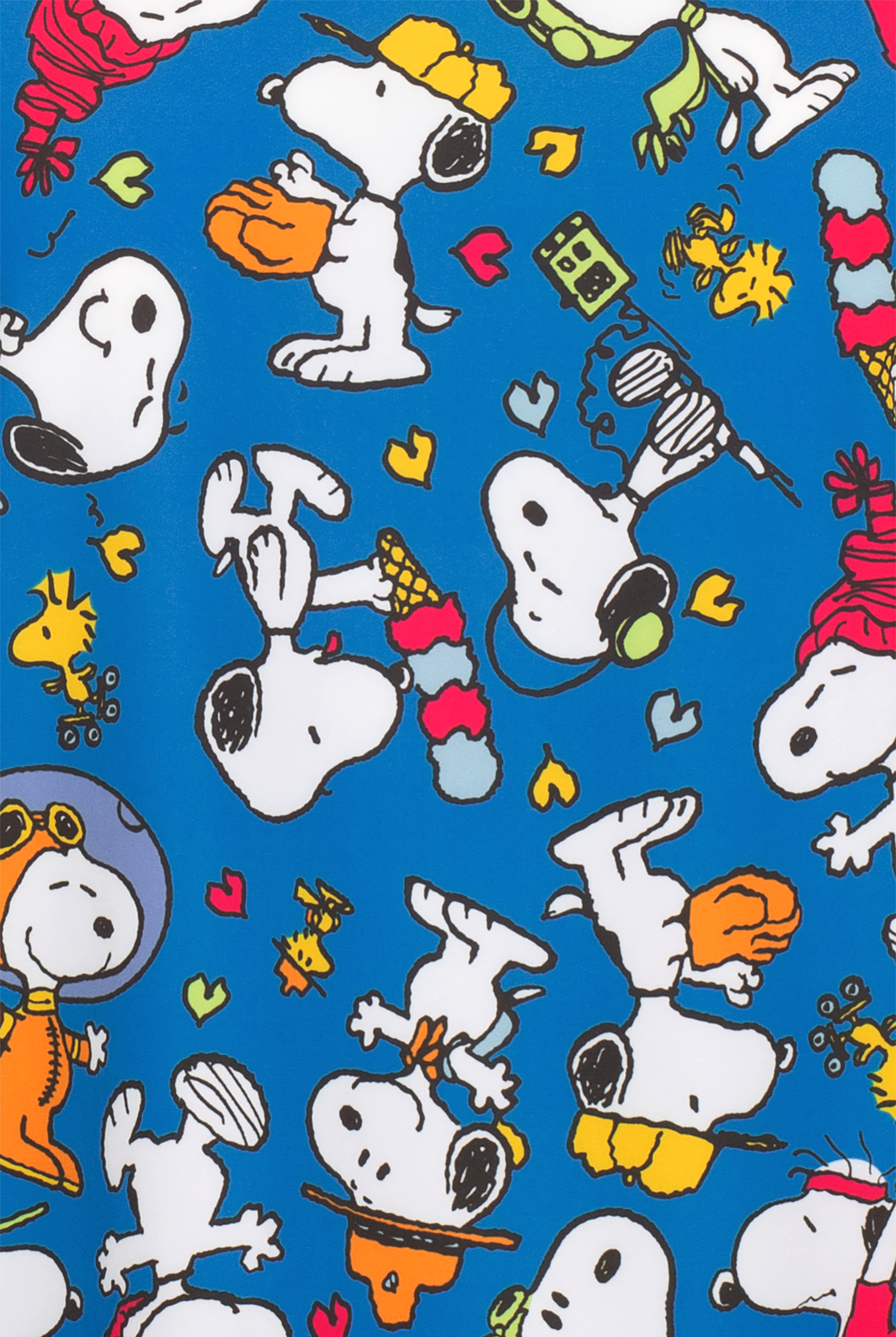 Peanuts Snoopy Sports by Funscrubs Women's 2-Pocket STRETCH V-Neck Print Scrub Top