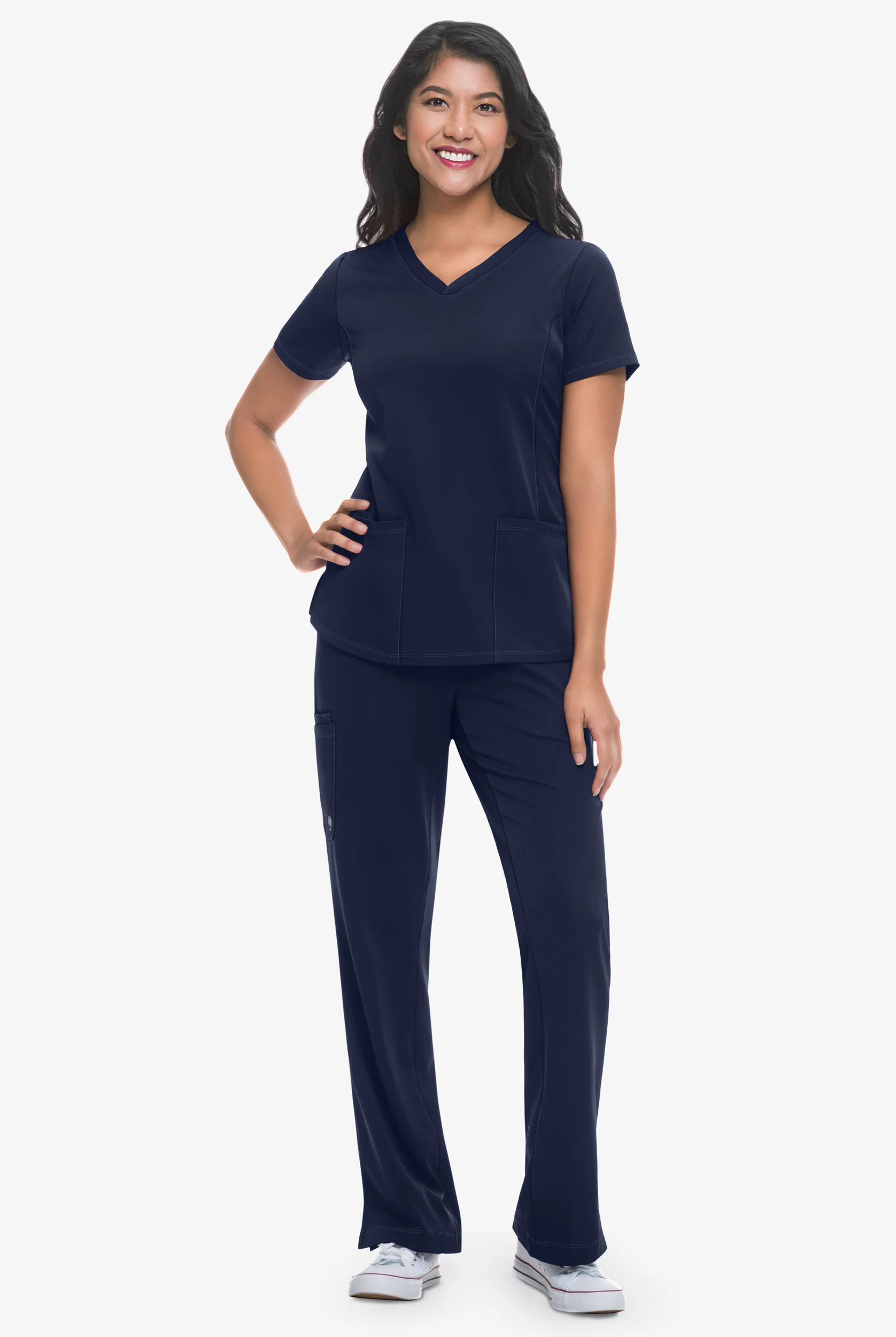 HH Works by Healing Hands Monica Women's 4-Pocket STRETCH V-Neck Scrub Top