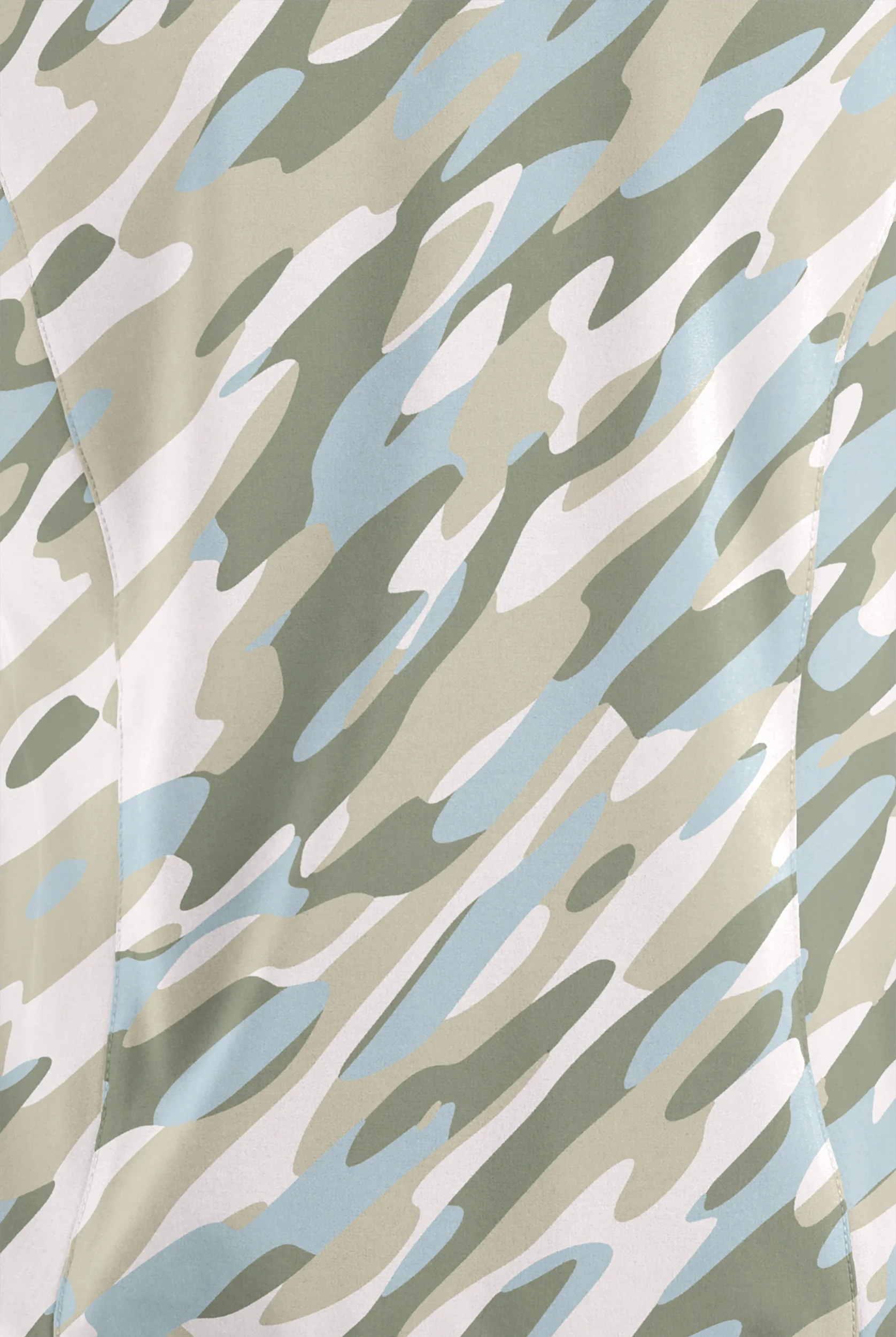 Sudadera médica manga corta Easy STRETCH Camo Waves White con capucha y 3 bolsillos para mujer