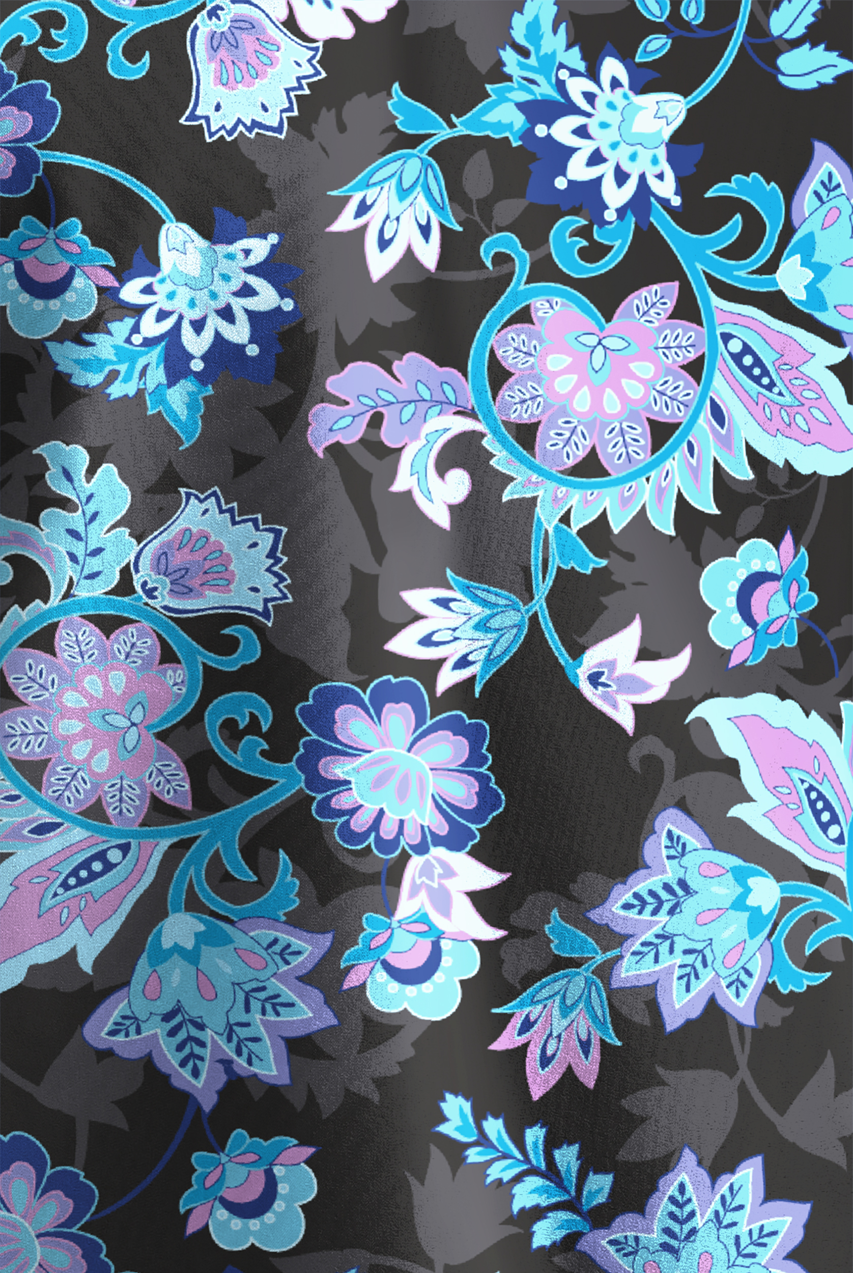 Butter-Soft STRETCH Jacobean Spring Women's 2-Pocket V-Neck Print Scrub Top