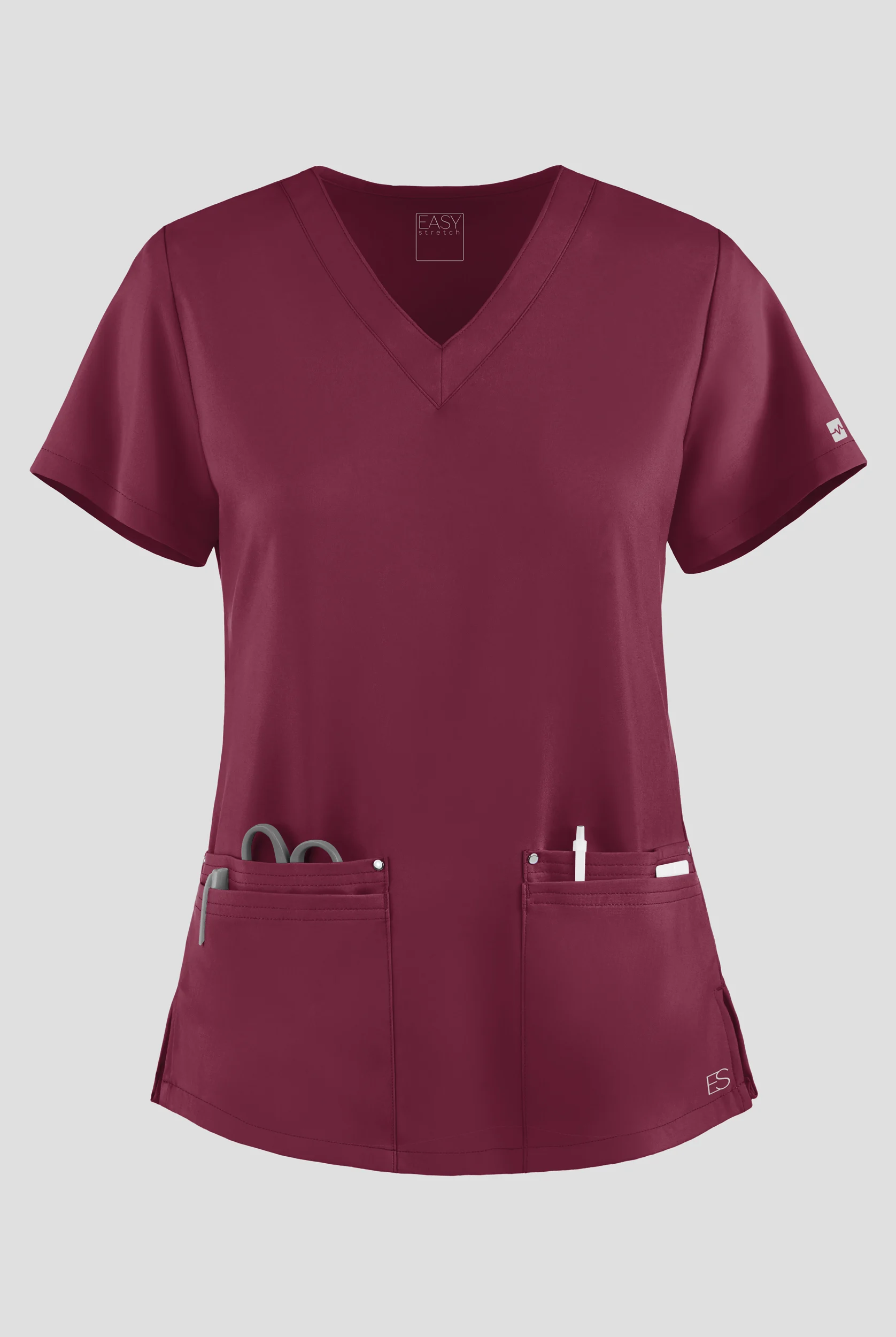 Easy STRETCH Lina Mitered Women's 4-Pocket V-Neck Scrub Top