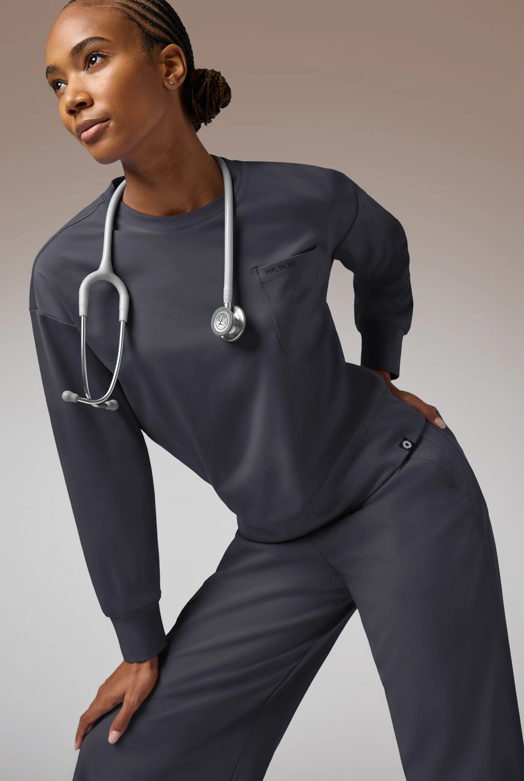 Hypothesis Omni Base Women's Knit Crew Neck Scrub Pullover