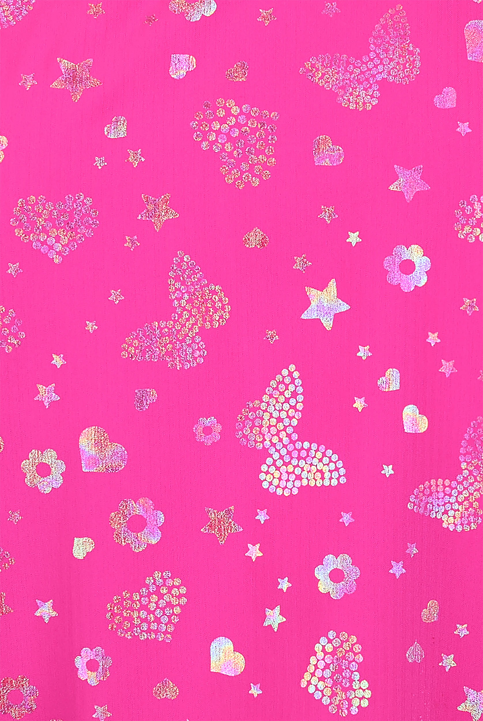 Blusa médica estampada koi Lite Iridescent Light Bright Hibiscus Pink  STRETCH con cuello en V y 2 bolsillos para mujer