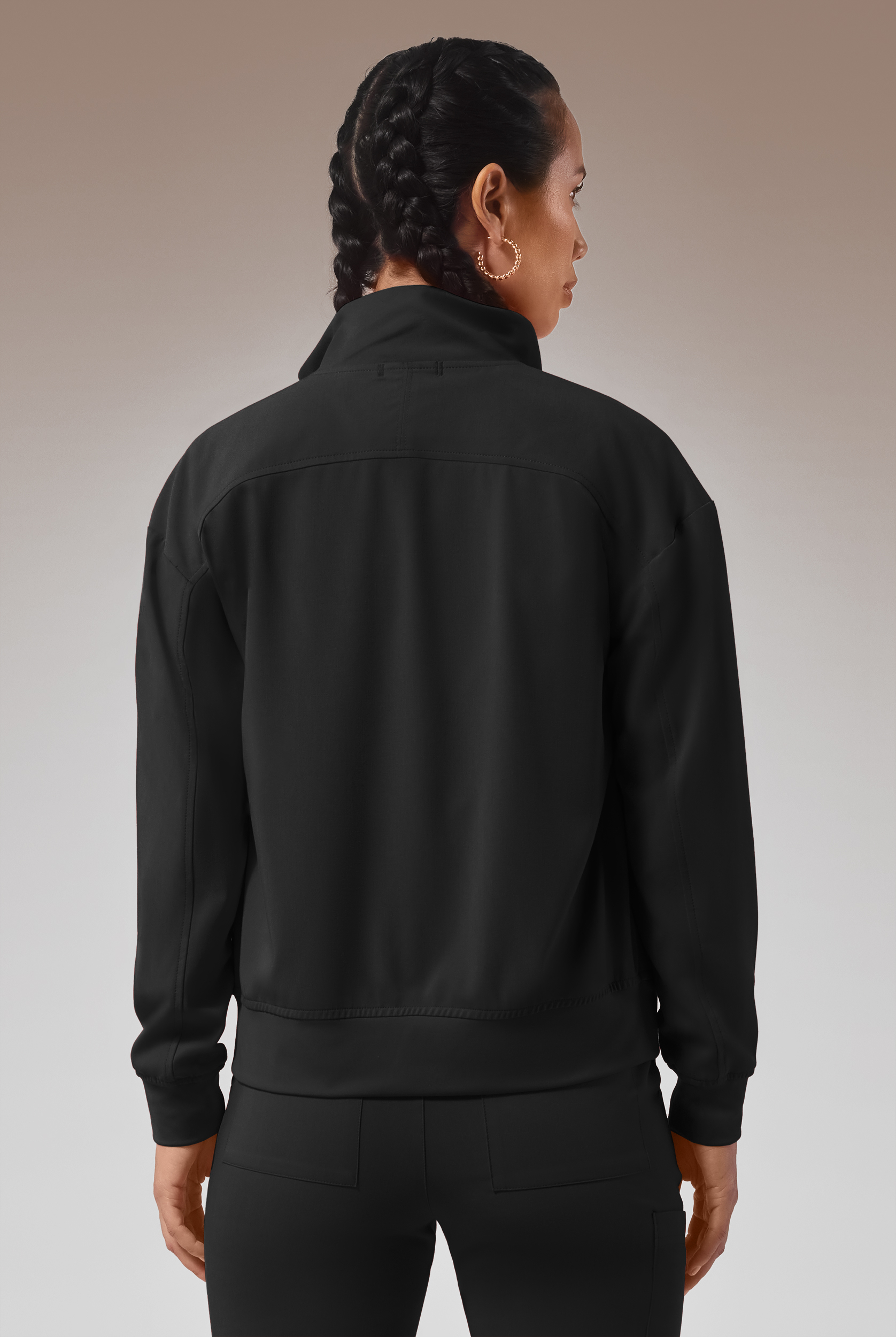 Hypothesis Base Women's 3-Pocket Relaxed Fit Zip Front Scrub Jacket