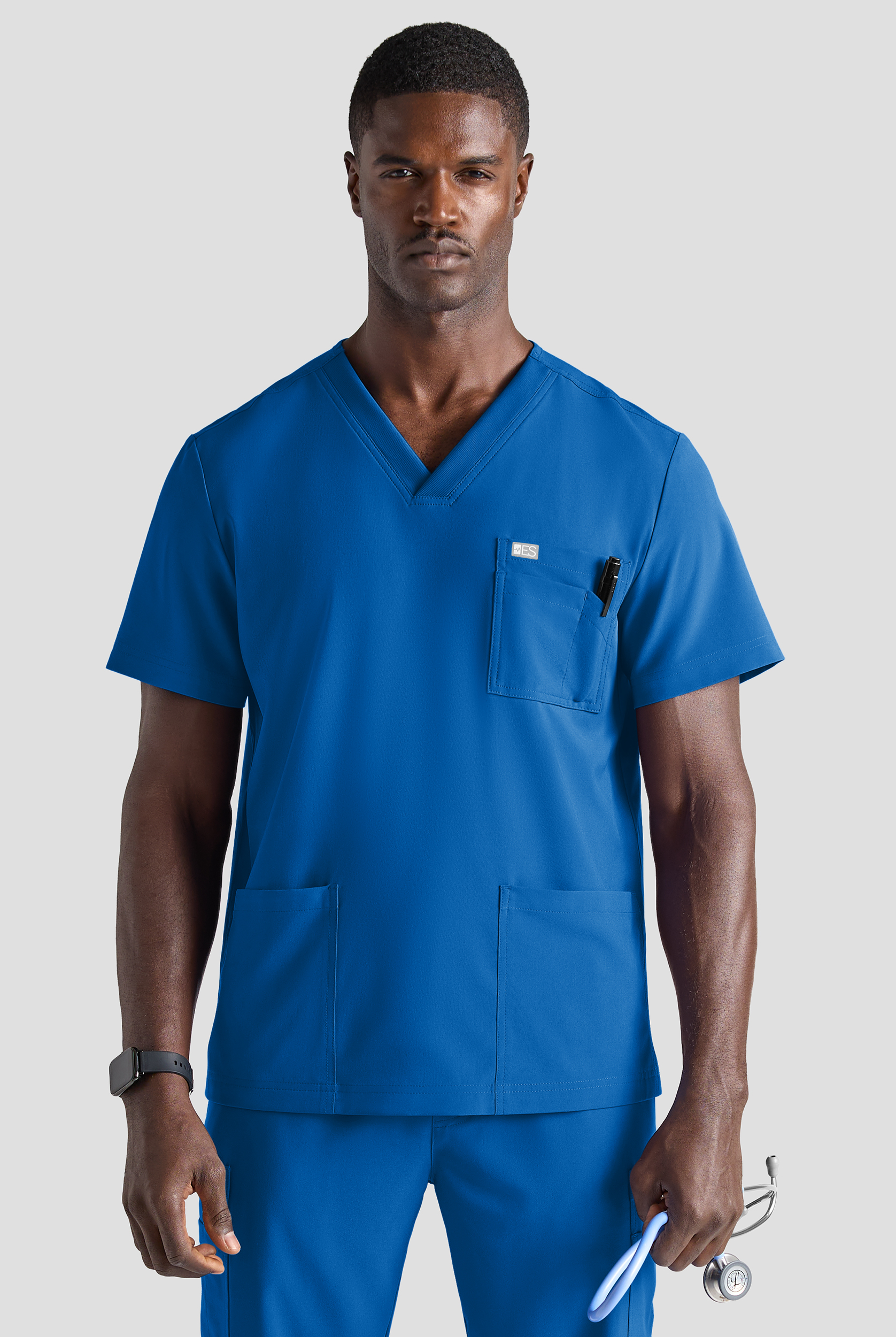 Easy STRETCH Noah Men's 6-Pocket V-Neck Scrub Top
