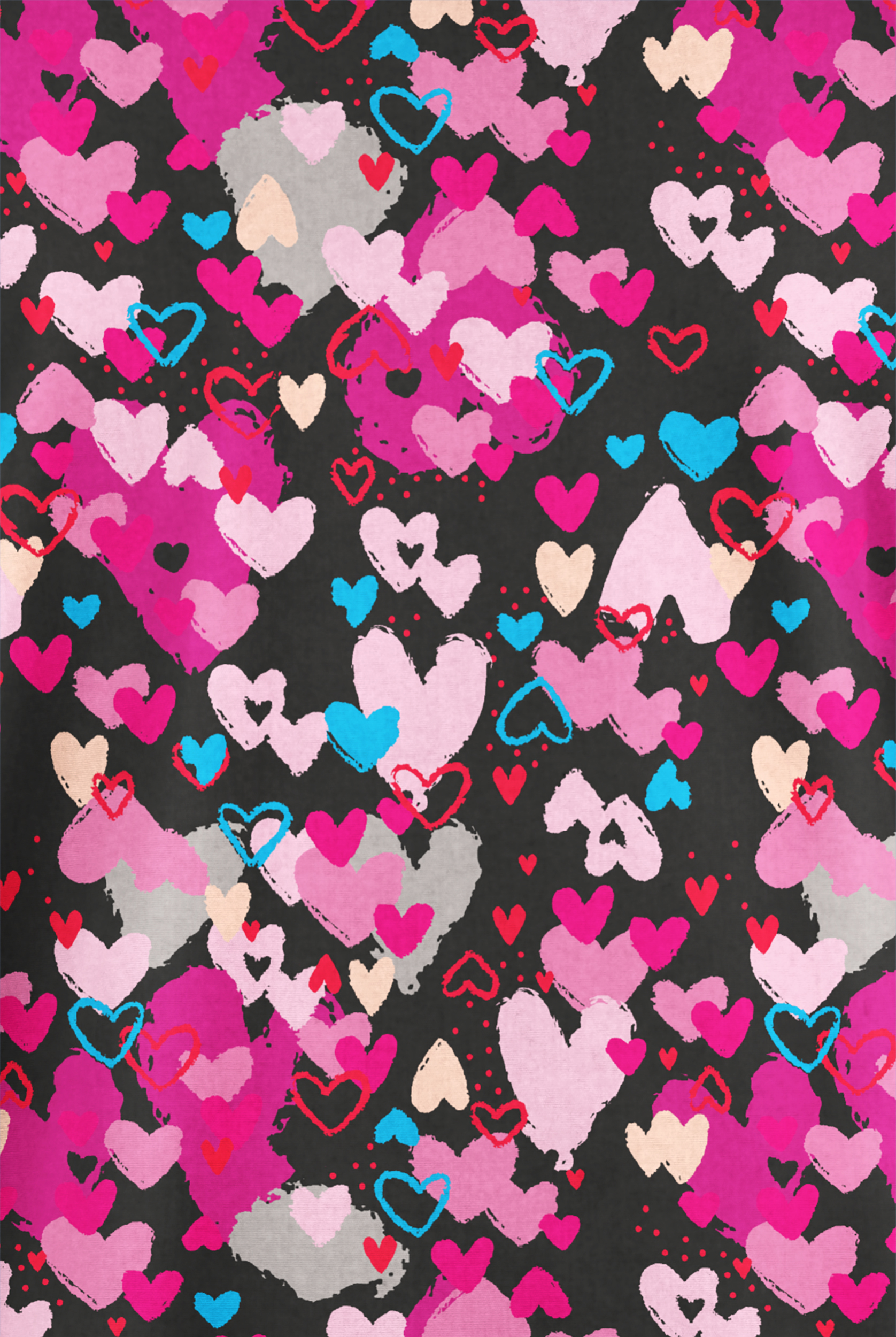 Butter-Soft Originals Love Love Love Women's 2-Pocket Classic Fit V-Neck Print Scrub Top