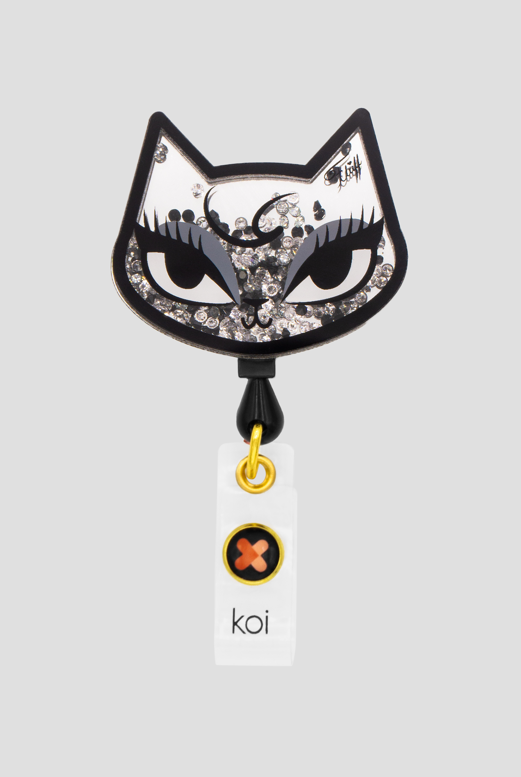 koi Billy Cat Shaker ID Badge Reel