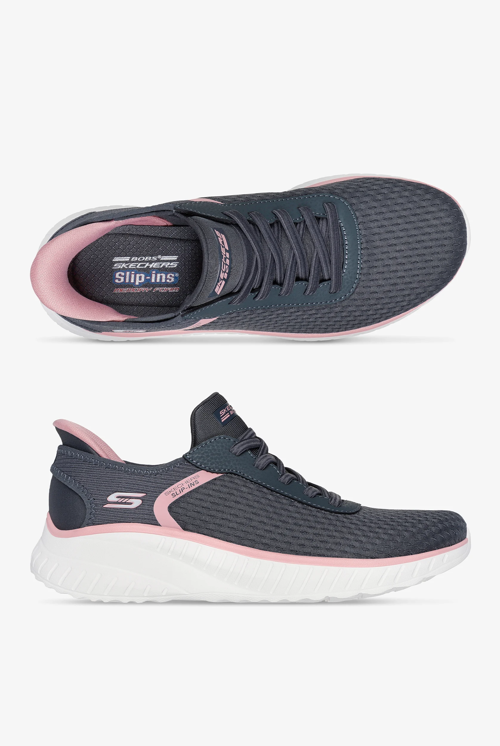 Skechers Bobs Women's SLIP-INS Sport Squad Chaos Stroke of Luck Athletic Nursing Shoes