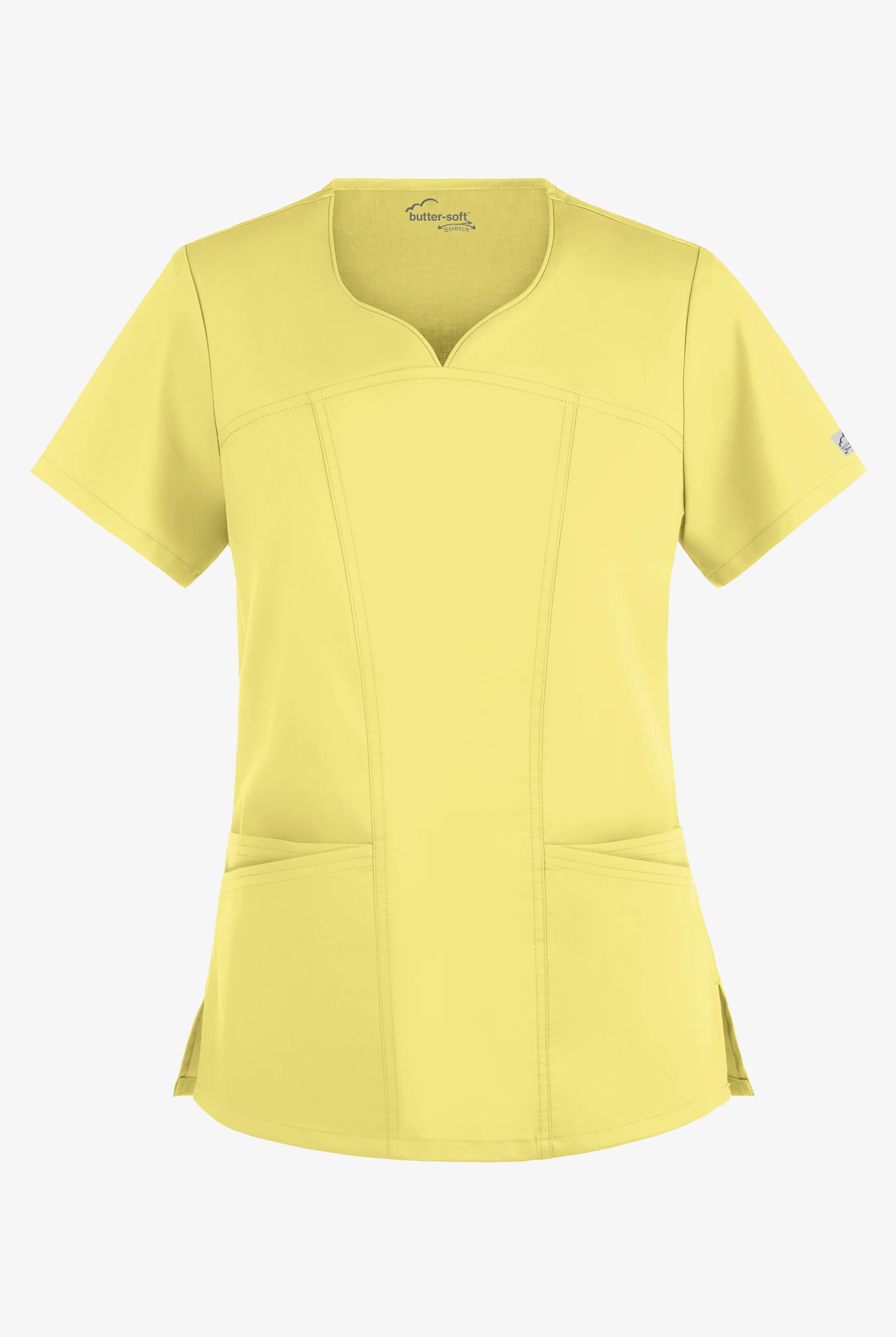 Butter-Soft STRETCH Women's 4-Pocket Sweetheart Neck Scrub Top