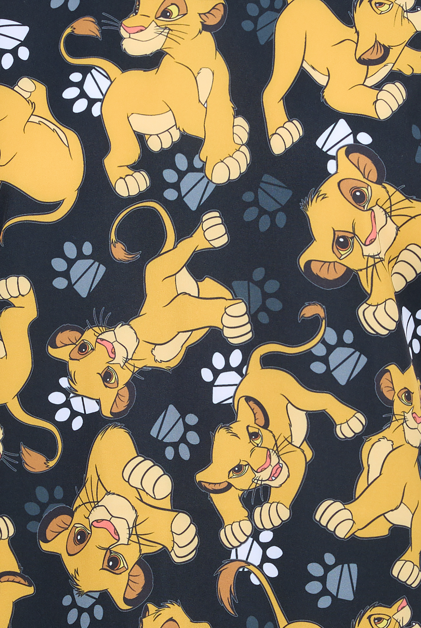 Lion King Funscrubs Women's 2-Pocket STRETCH V-Neck Print Scrub Top