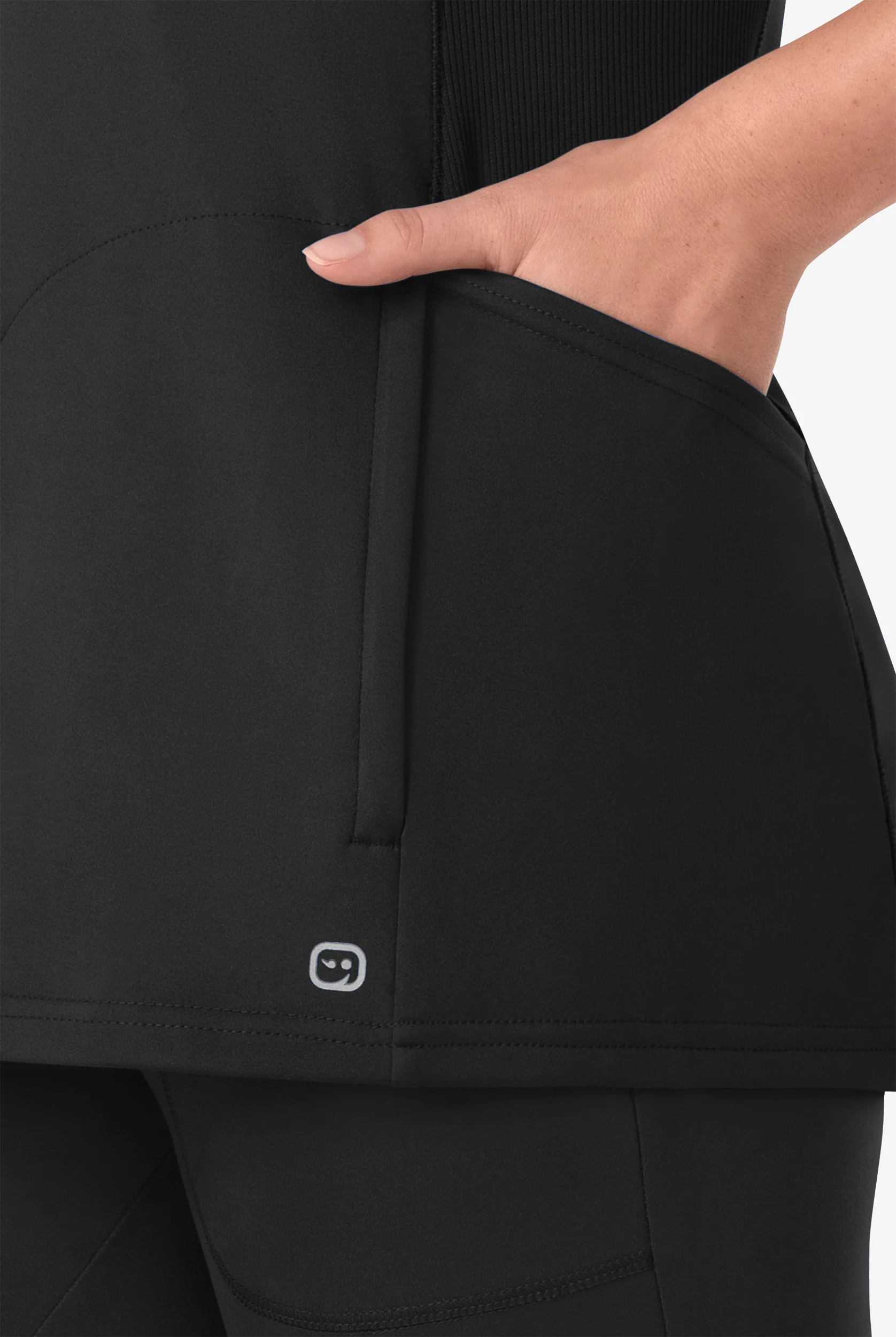 Wink Renew Knit Women's 4-Pocket STRETCH Rib-Knit Side Panel Raglan Sleeve V-Neck Scrub Top