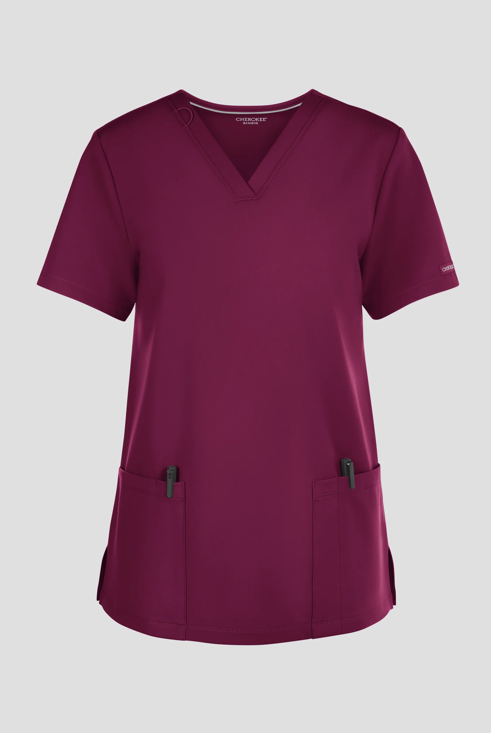 Cherokee Achieve Women's 2-Pocket STRETCH Knit V-Neck Scrub Top