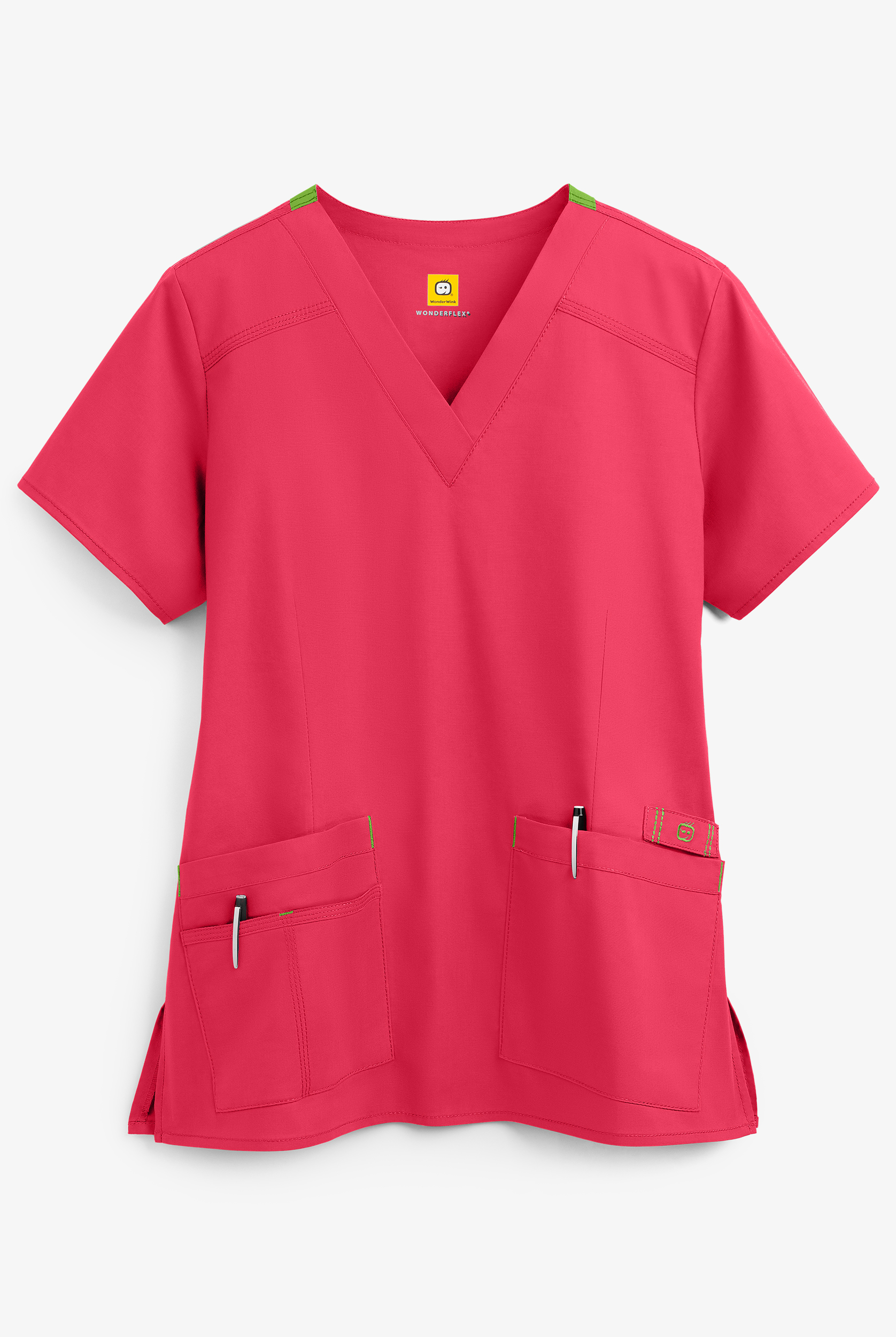 WonderWink WonderFLEX Verity Women's 4-Pocket STRETCH Cotton Rich V-Neck Scrub Top