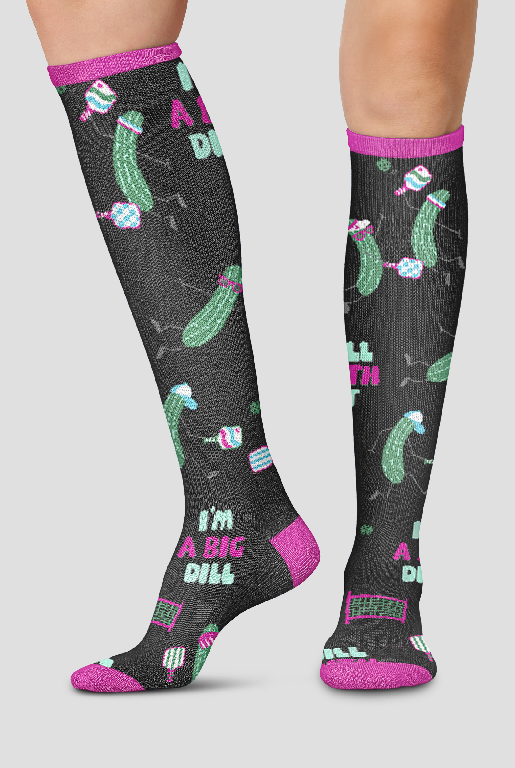 Cherokee I'm A Big Dill Women's 10-15 mmHg Light Compression Socks