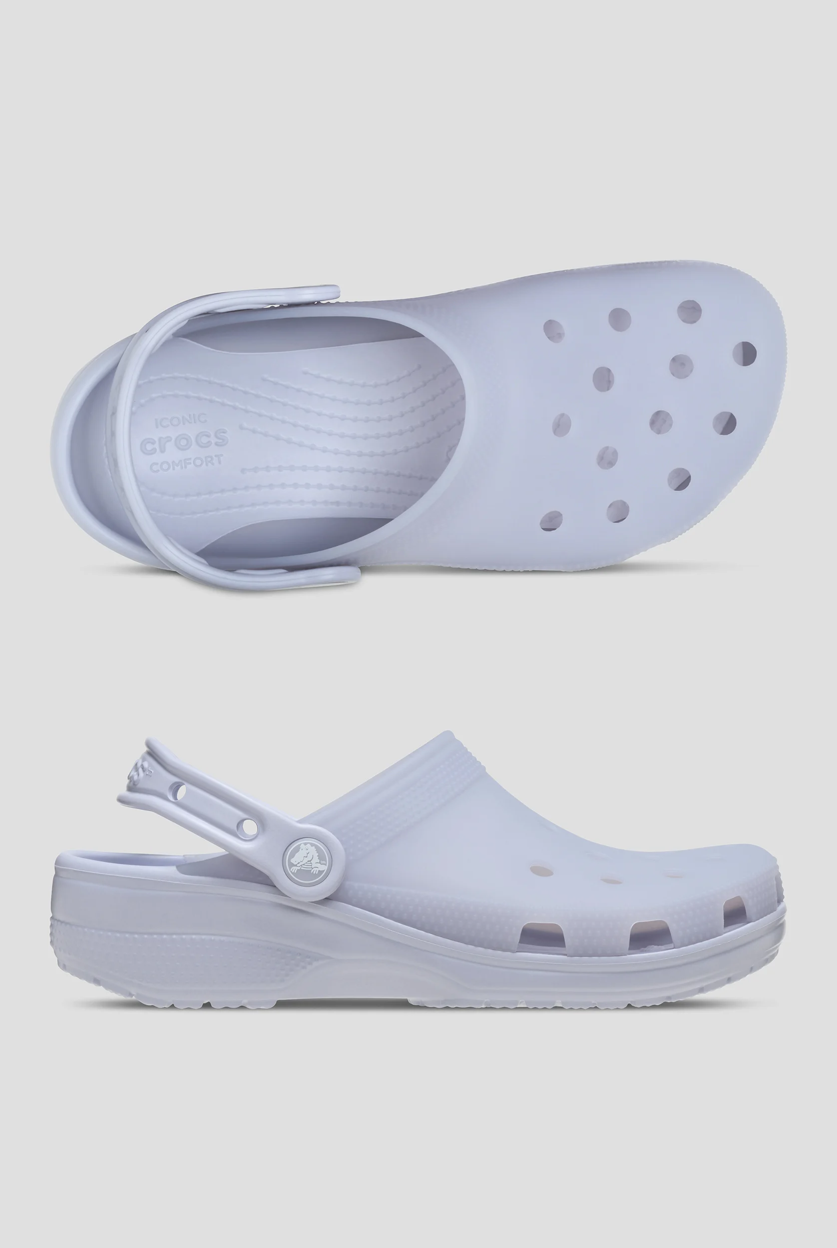Zuecos Crocs&trade; Classic Purple Moon Frosted para mujer