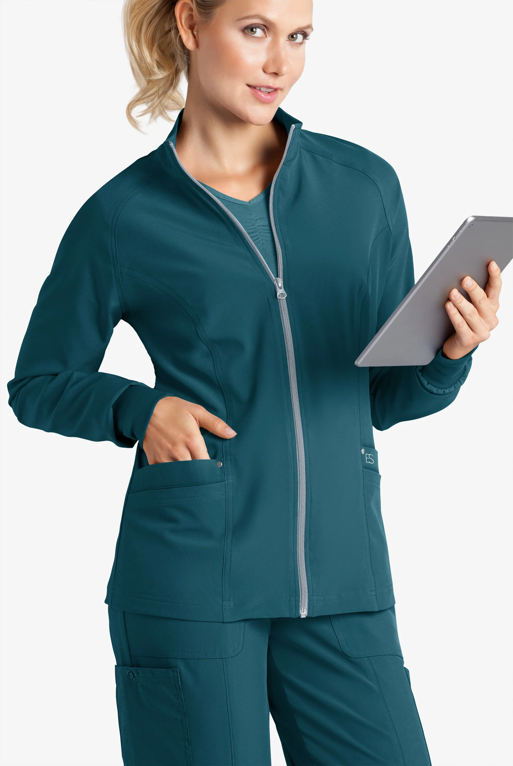 Easy STRETCH Zadie Women's 4-Pocket Raglan Scrub Jacket