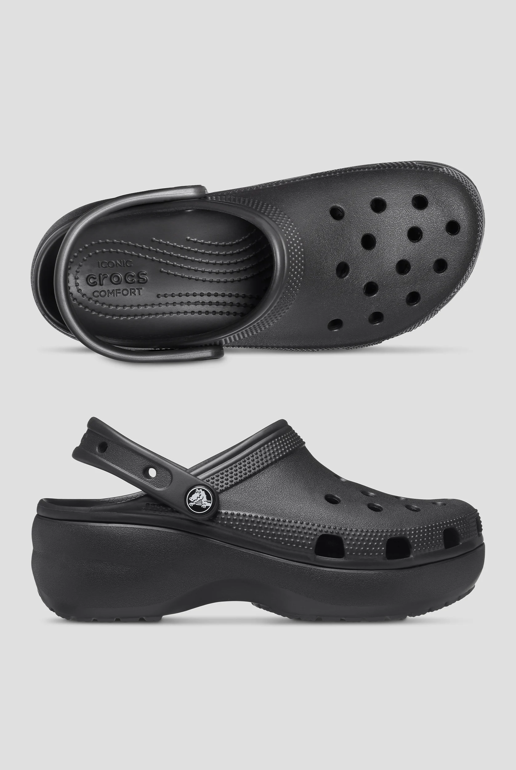 Crocs™ Women's Black Classic Platform Clog