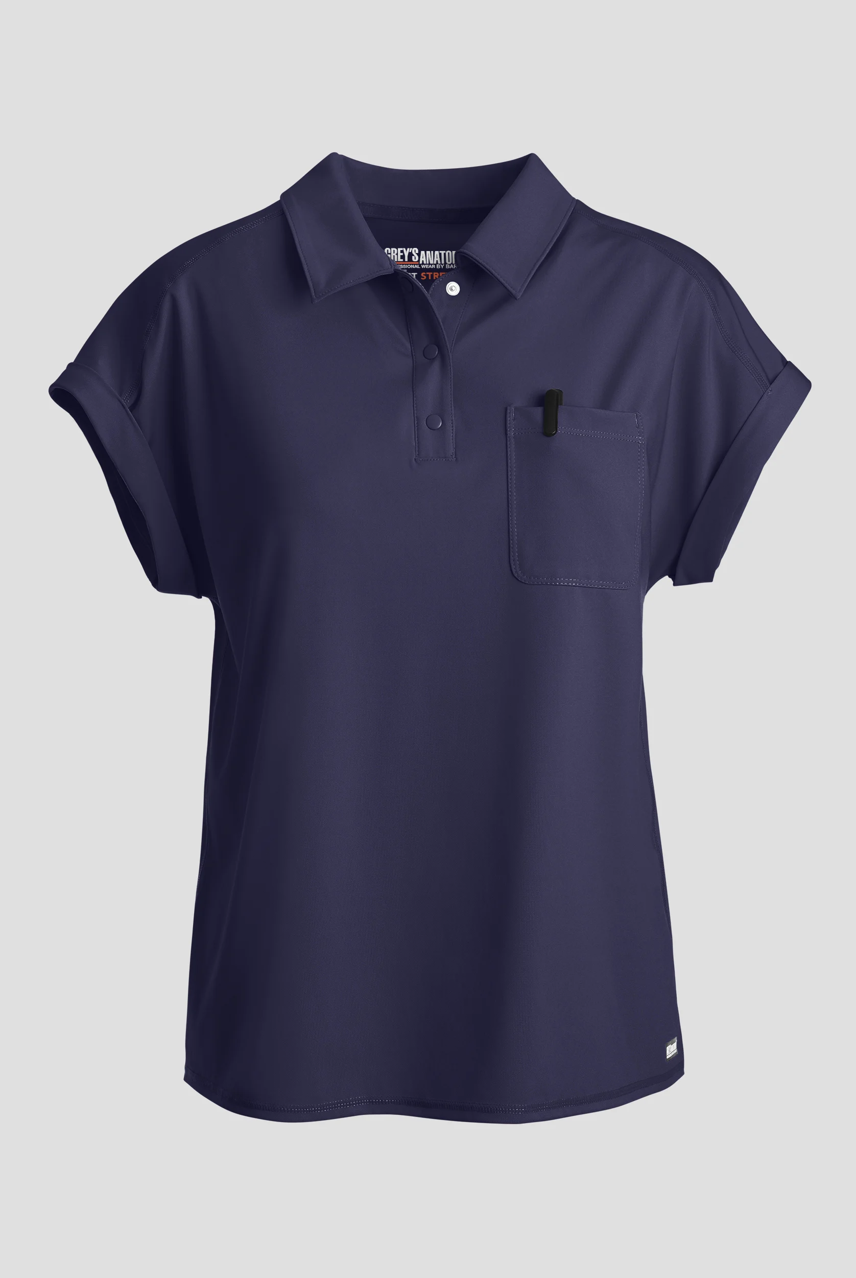 Grey's Anatomy by Barco Knit STRETCH Renew Women's 1-Pocket Dolman Sleeve Polo Scrub Top