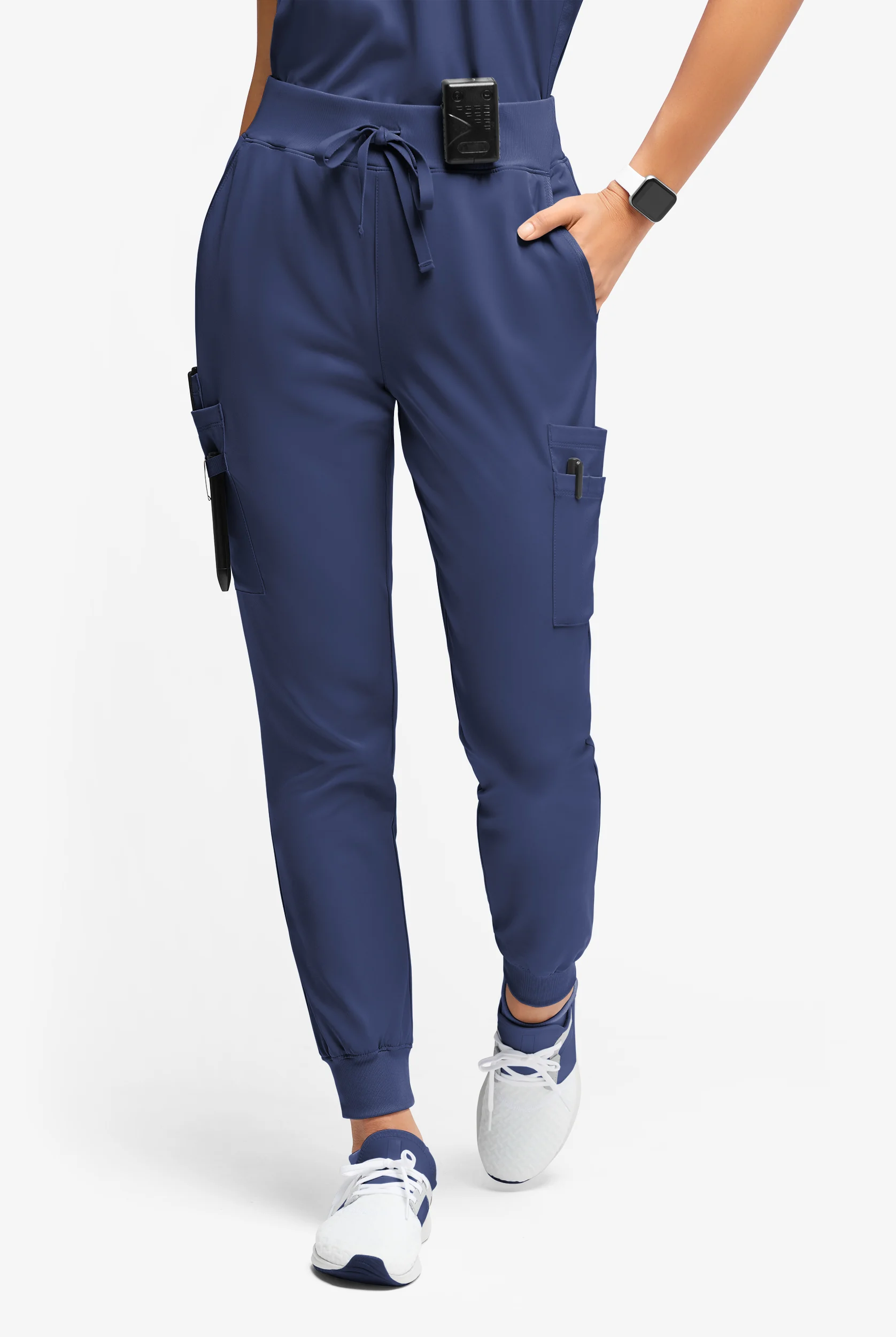 WhisperLite YARA Women's 10-Pocket Cargo Jogger Scrub Pants