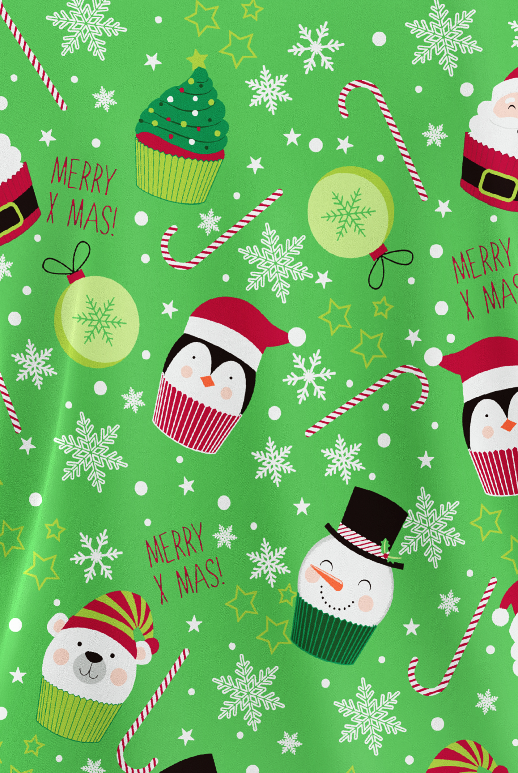 Butter-Soft STRETCH Christmas Treats Ruby Women's 2-Pocket V-Neck Print Scrub Top