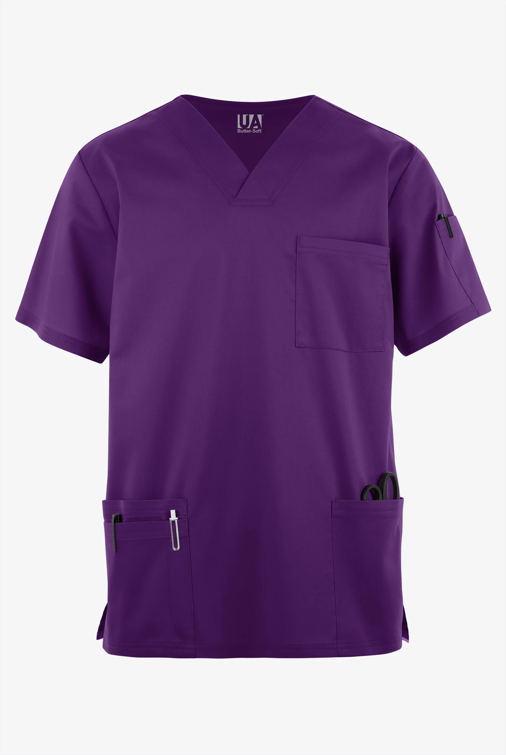 Butter-Soft STRETCH Men's 6-Pocket V-Neck Scrub Top