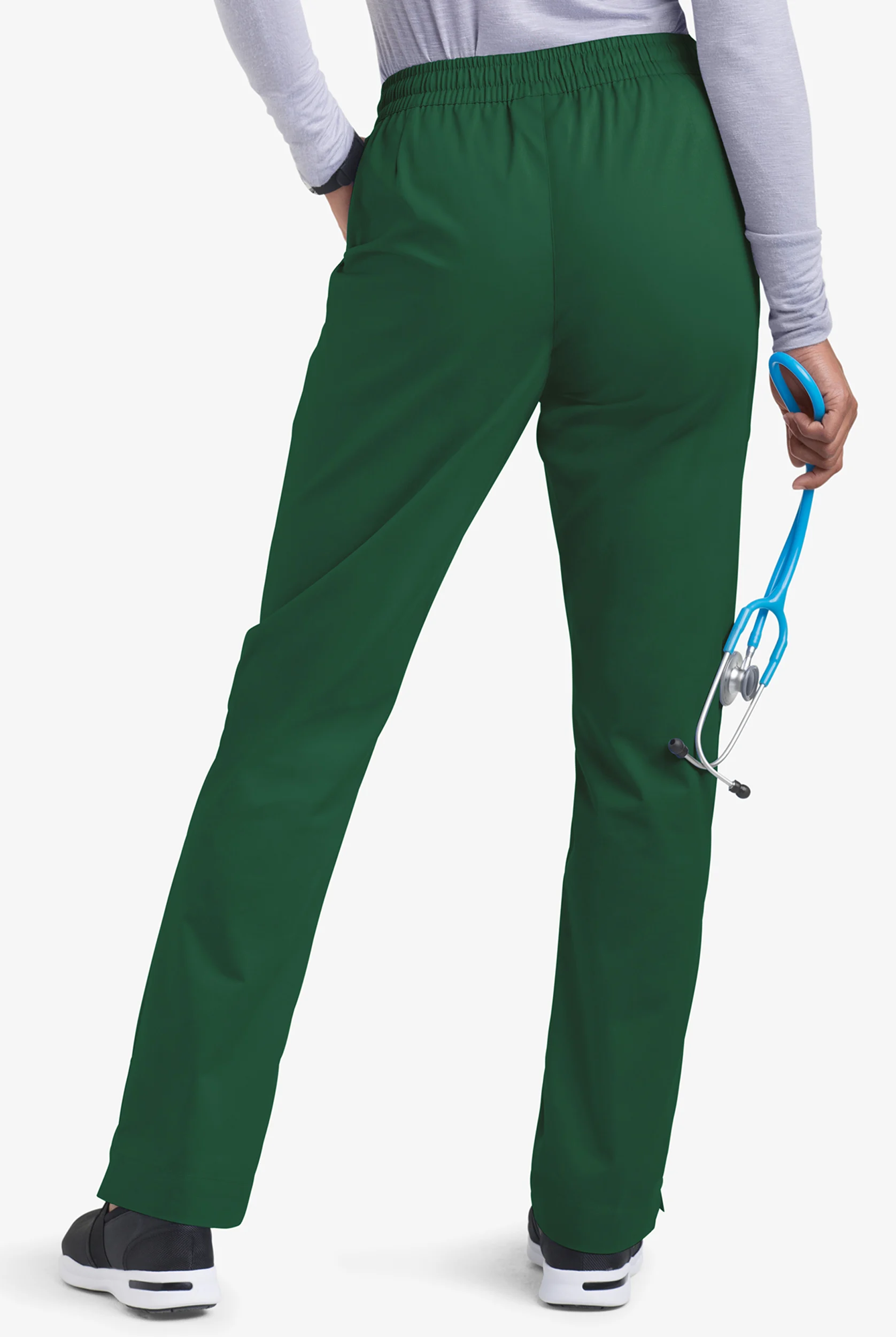 Butter-Soft STRETCH Women's 3-Pocket Elastic Waist Drawstring Scrub Pants - Tall