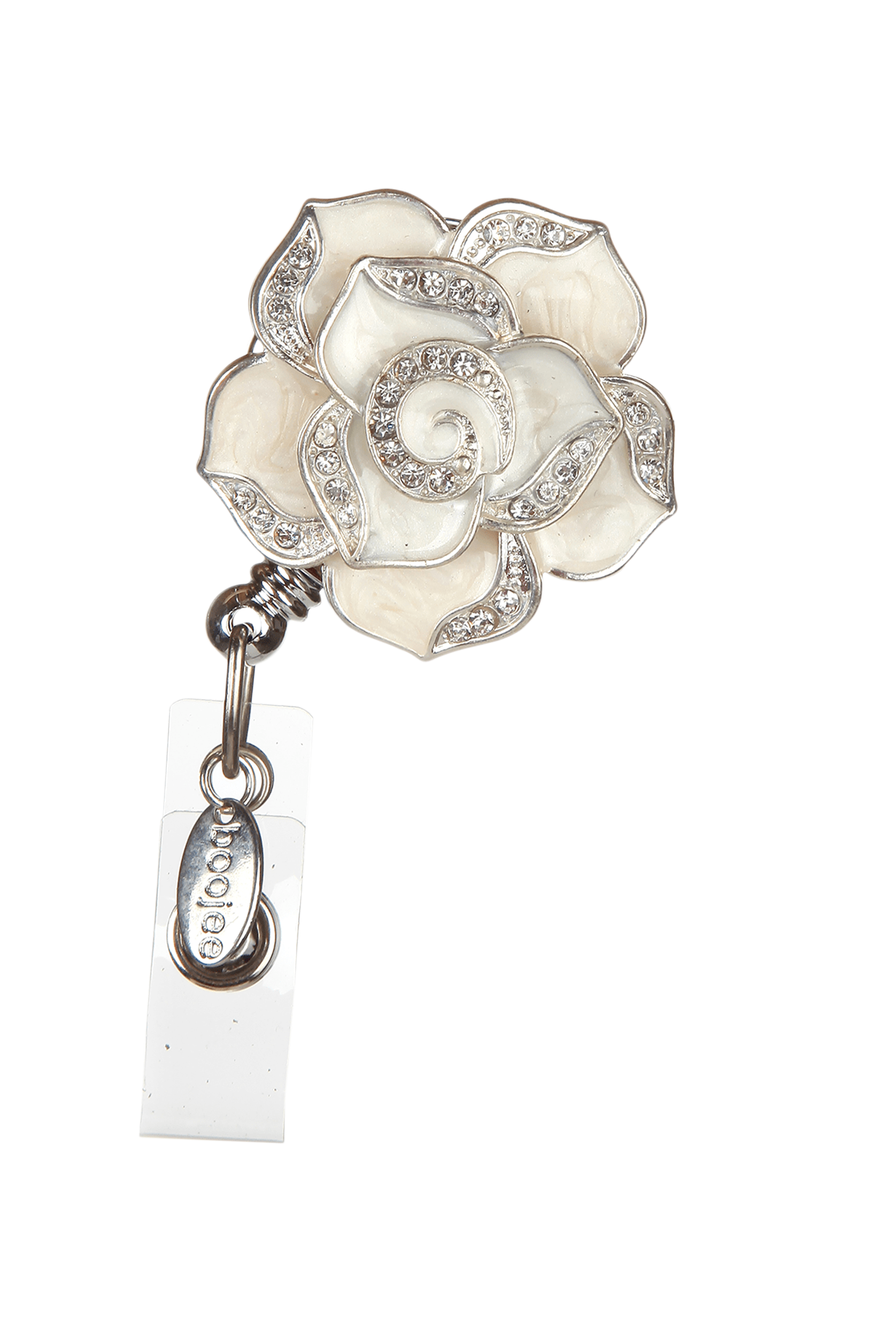 Bonitas Boojee Beads Rose Retractable ID Badge Holder