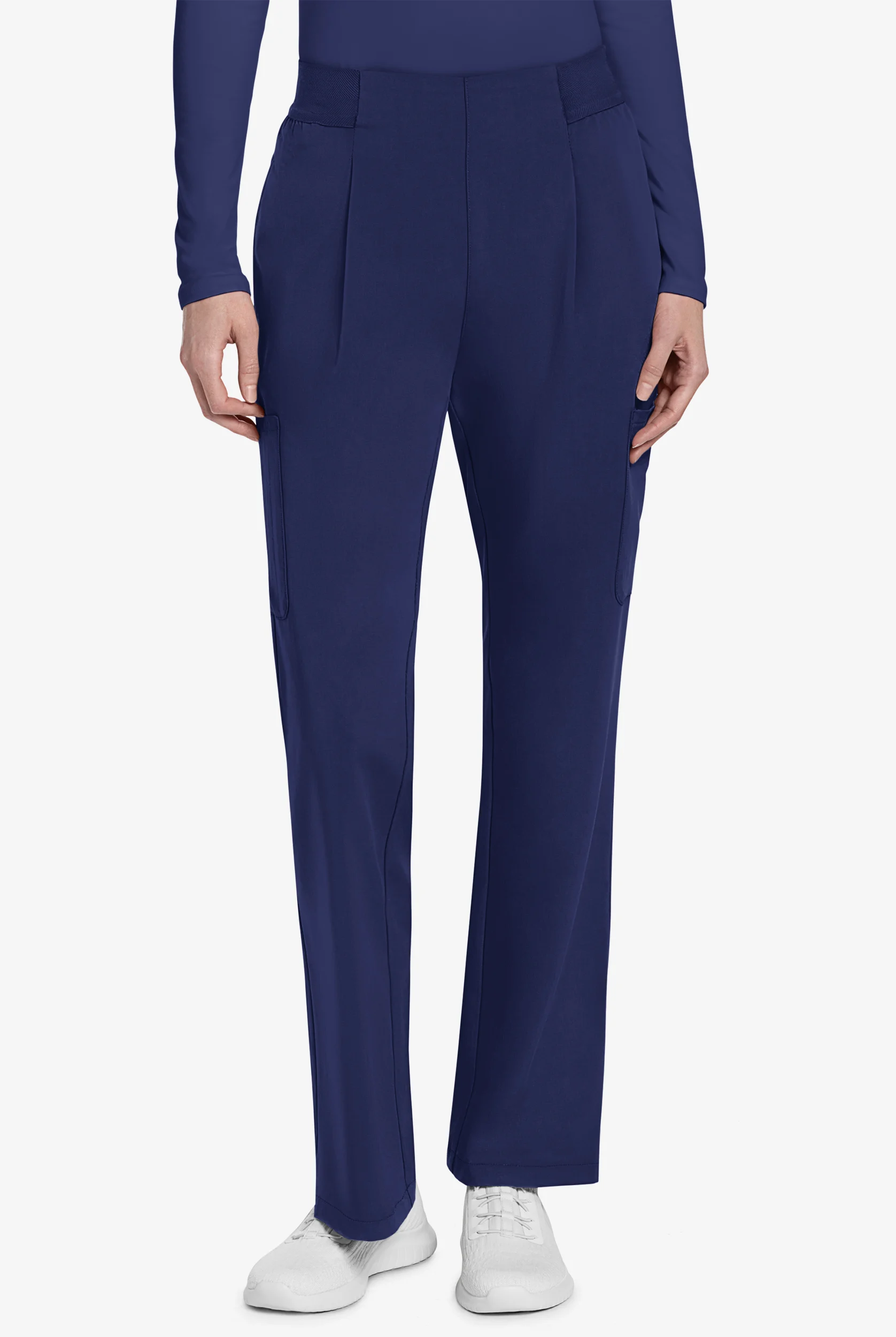 Cherokee Atmos Women's 4-Pocket STRETCH Coolmax Cargo Moderate Flare Scrub Pants