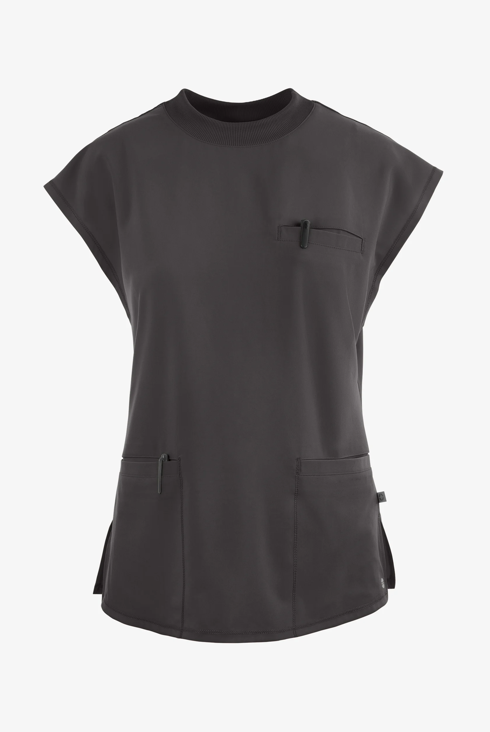 Infinity Women's 4-Pocket STRETCH Dolman Sleeve Rib-Knit Mock Neck Scrub Top